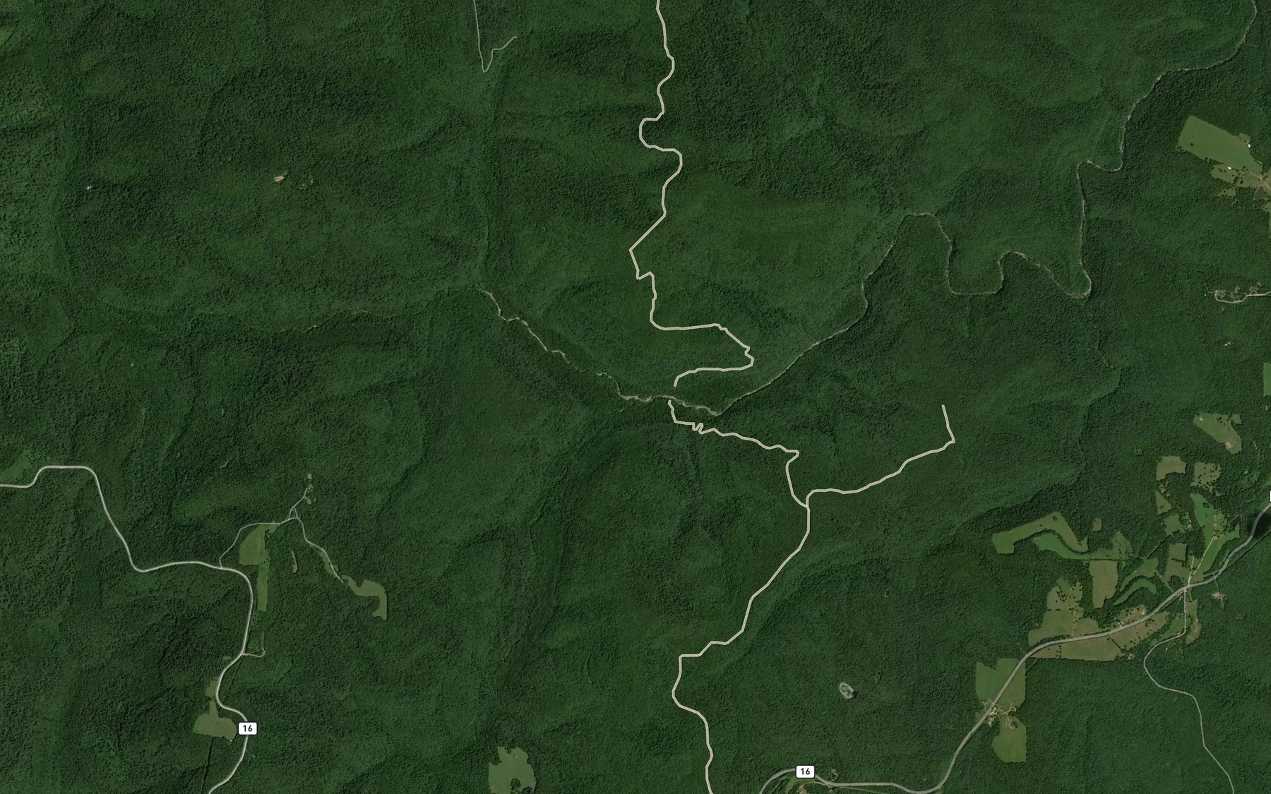 Satellite map of the Reeves Fork