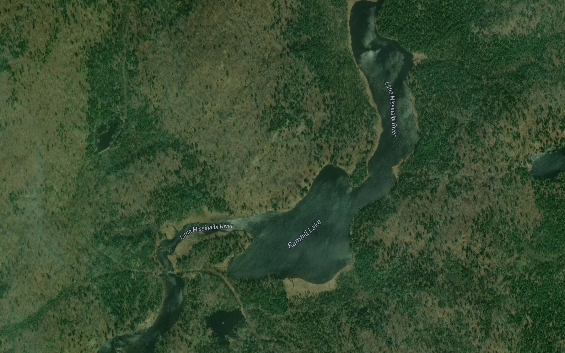 Satellite map of the Ramhill Lake