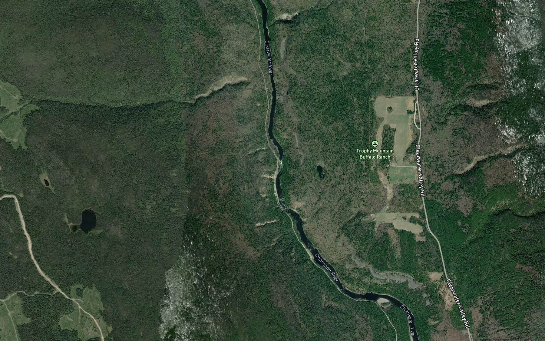 Satellite map of the Sabre Tooth Rapids