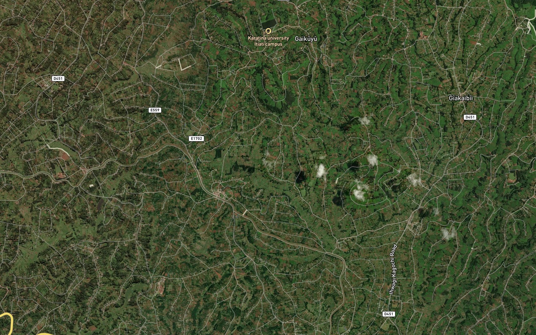 Satellite map of the Itoga