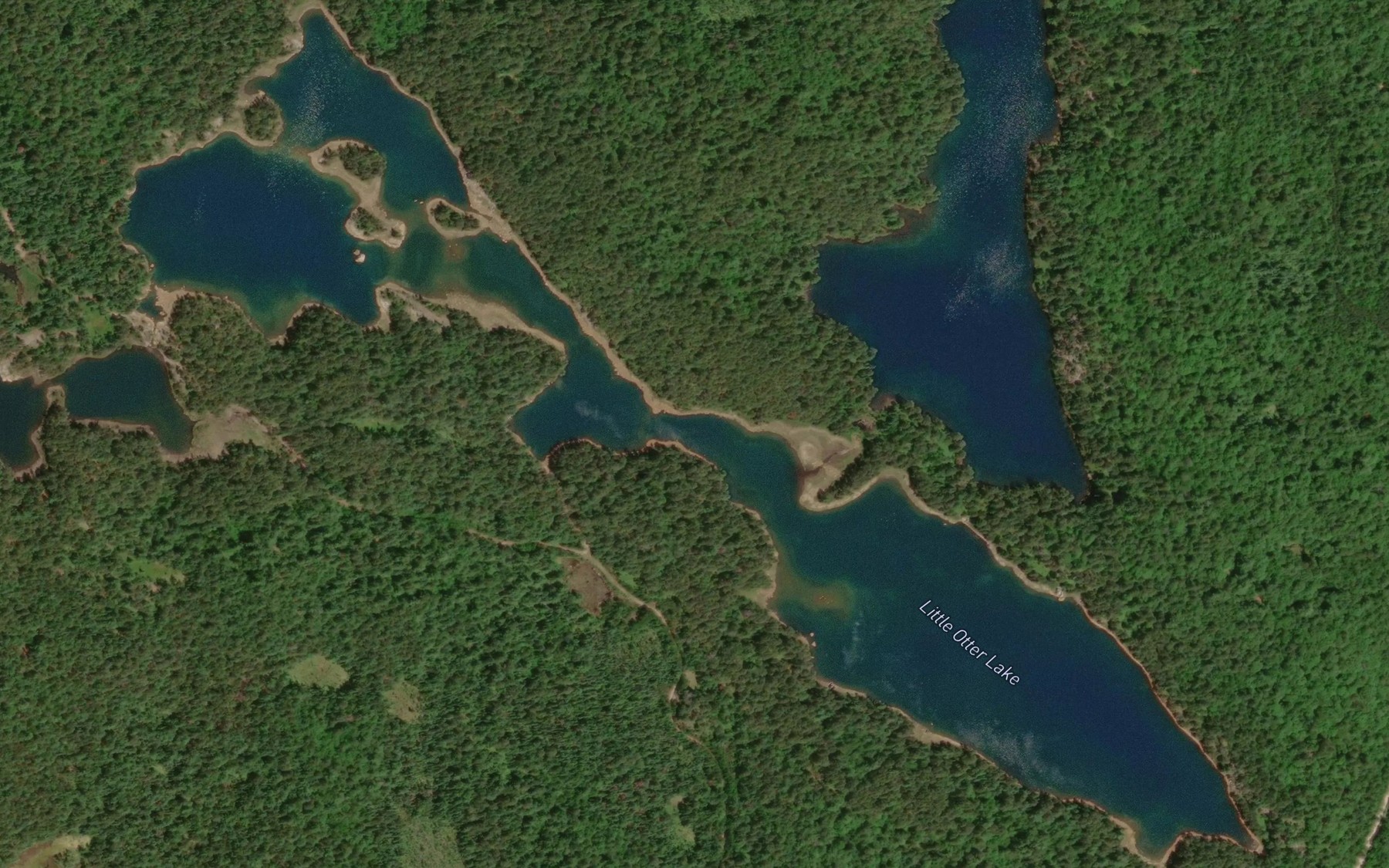 Satellite map of the Little Otter Lake