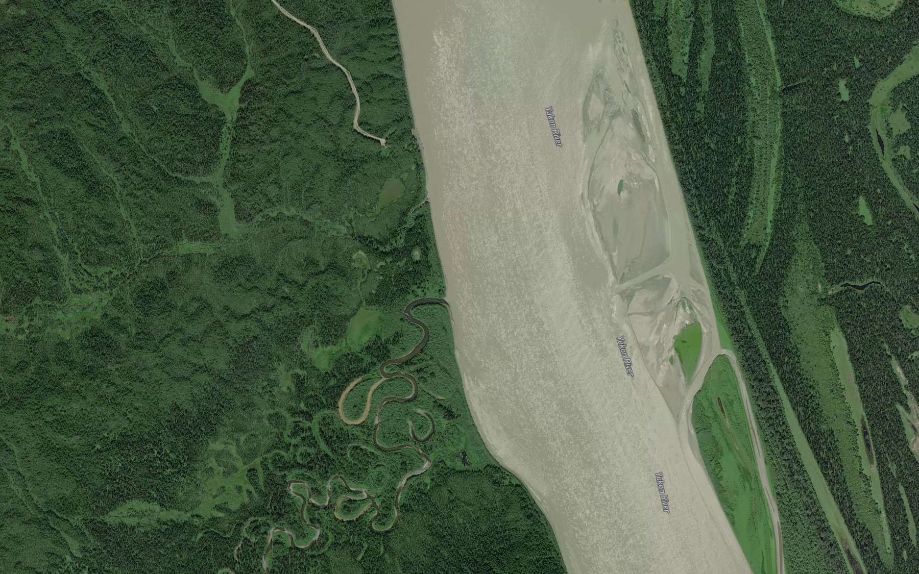 Satellite map of the Rodo River