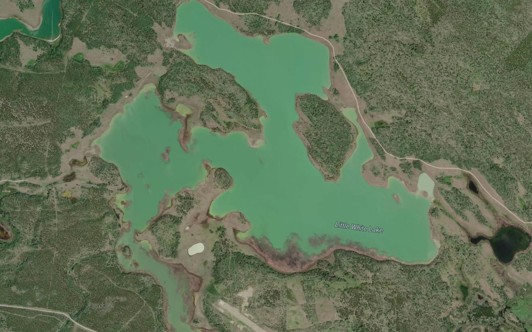 Satellite map of the Little White Lake