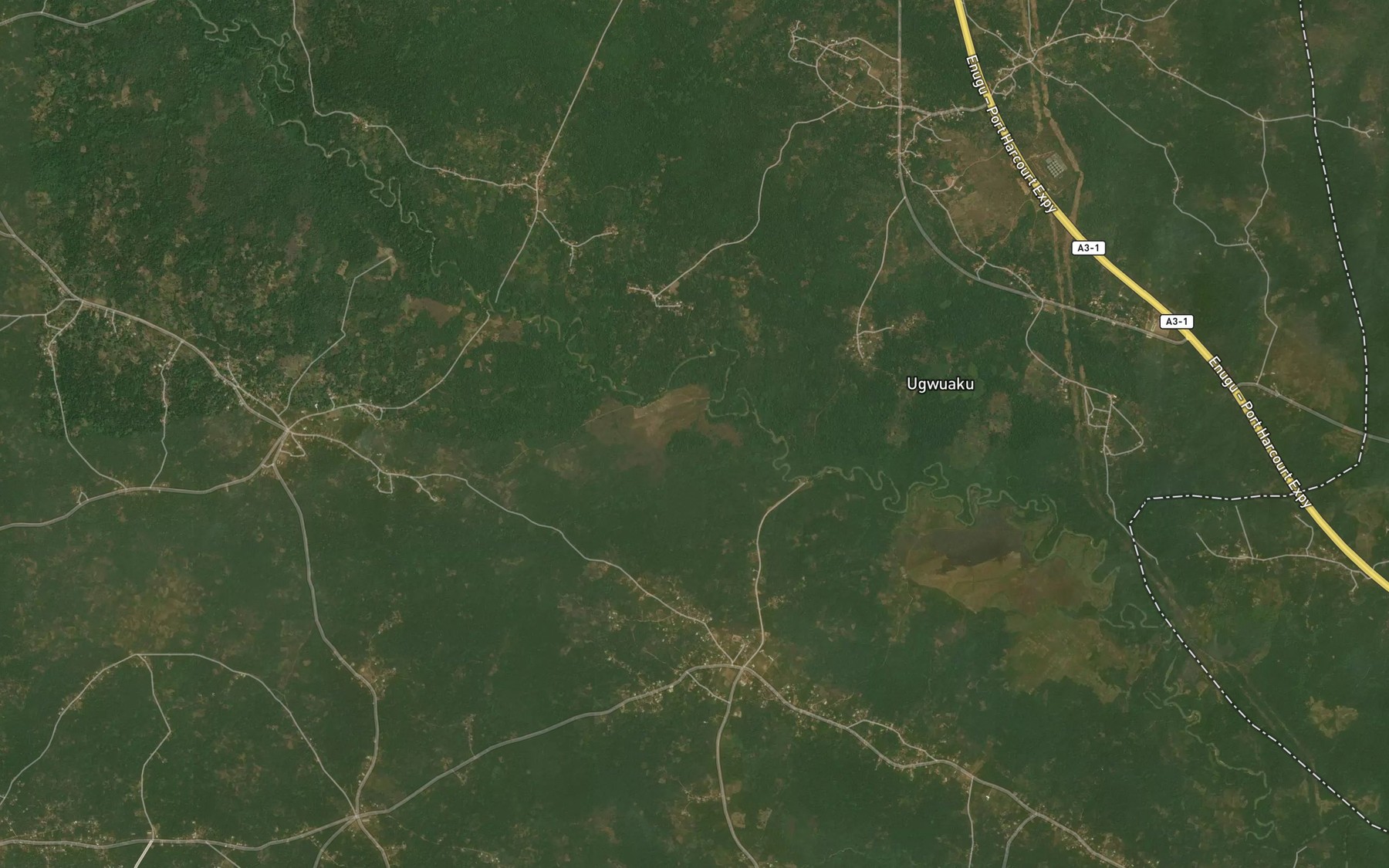 Satellite map of the River Oyinbo