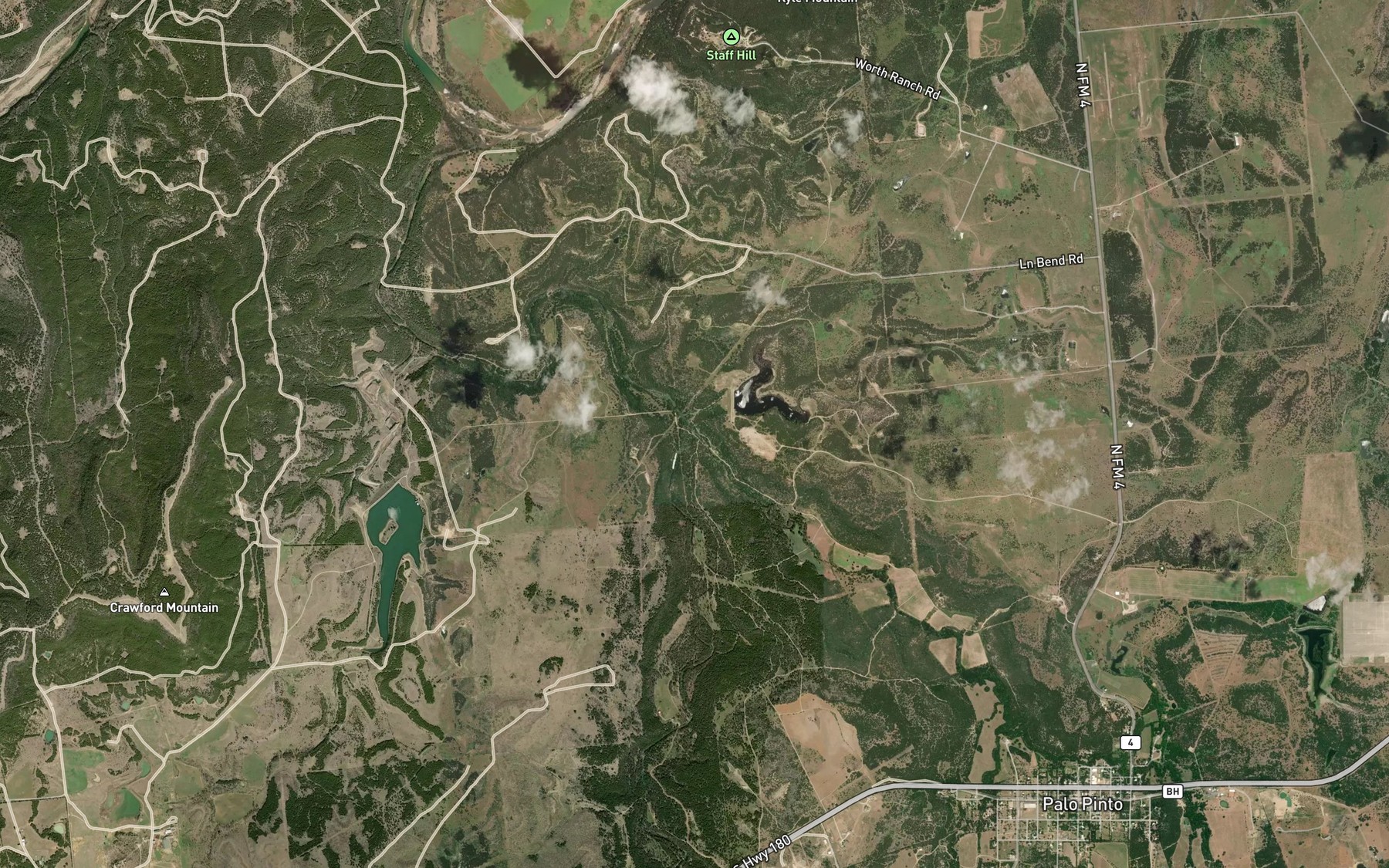 Satellite map of the Town Branch