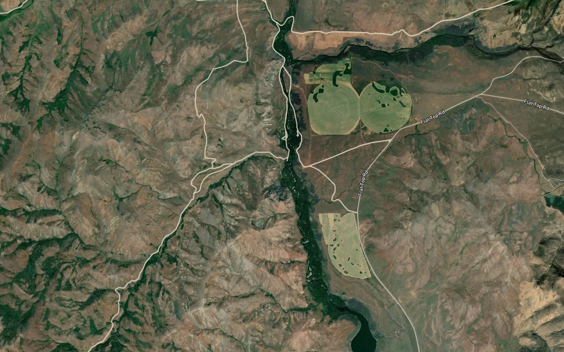 Satellite map of the High Five Creek