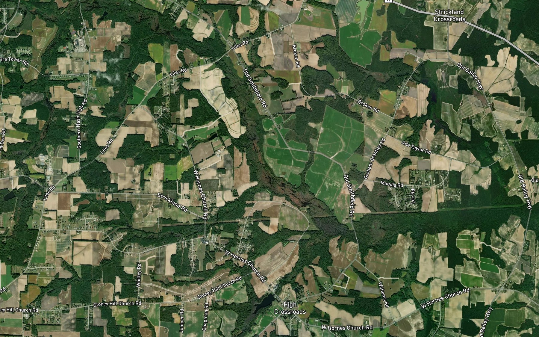 Satellite map of the Whiteoak Swamp