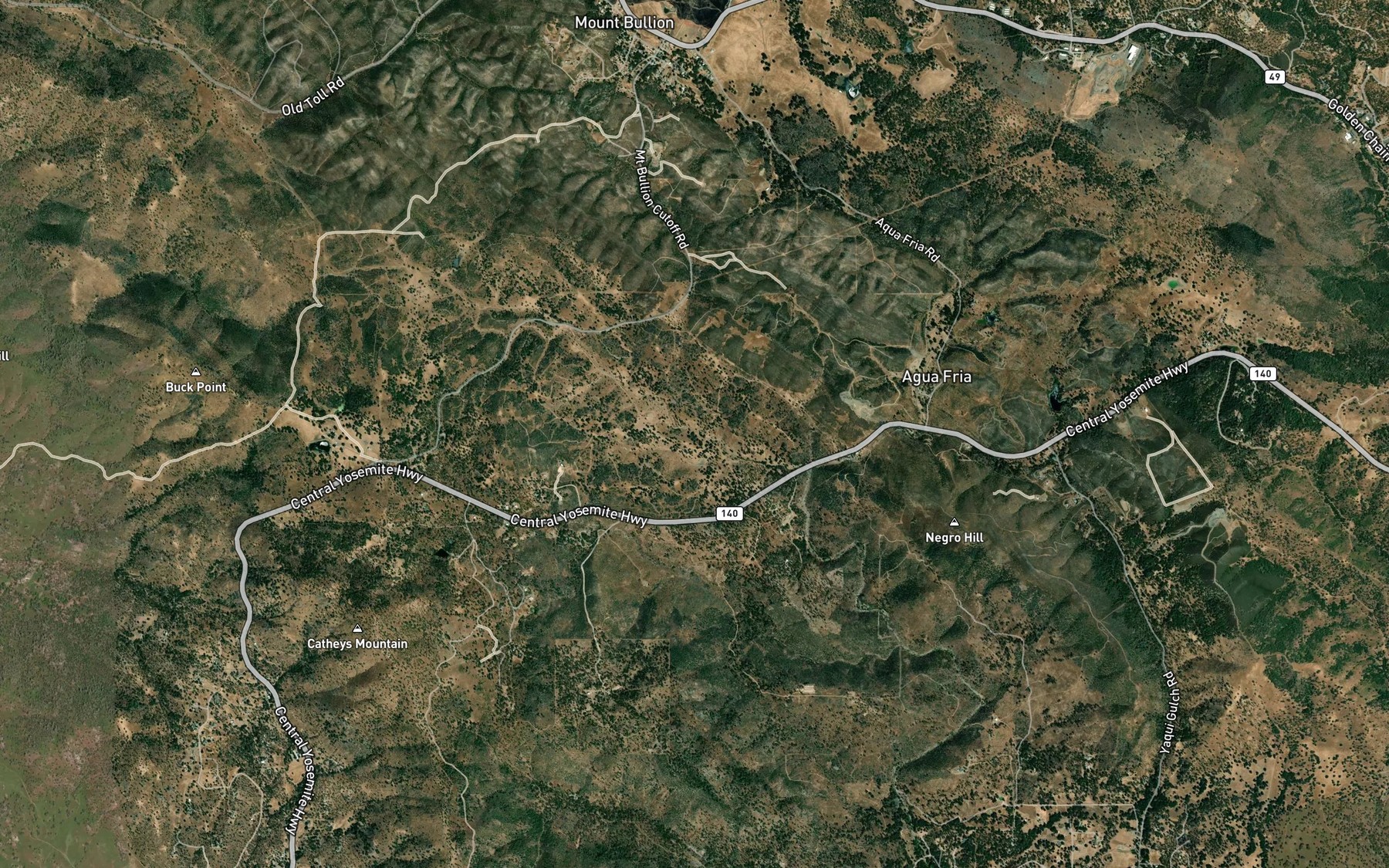 Satellite map of the Cavallada Creek
