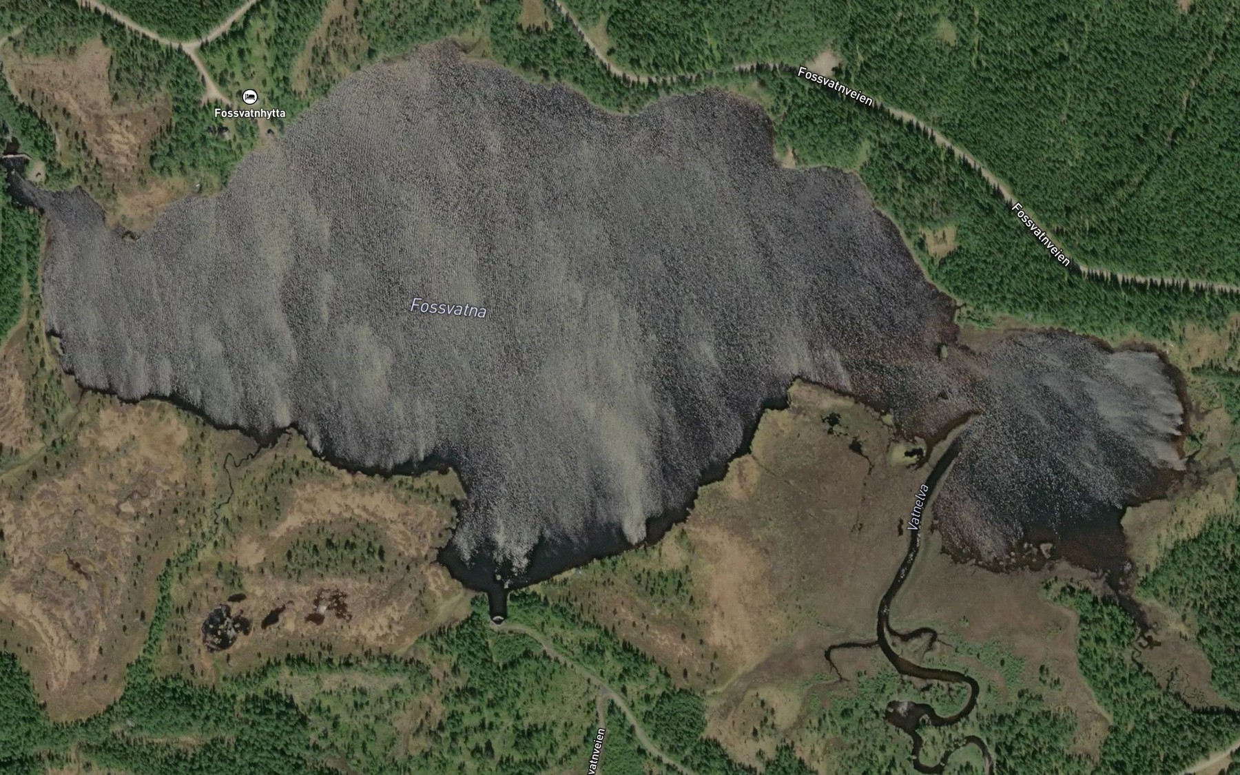 Satellite map of the Fossvatnet