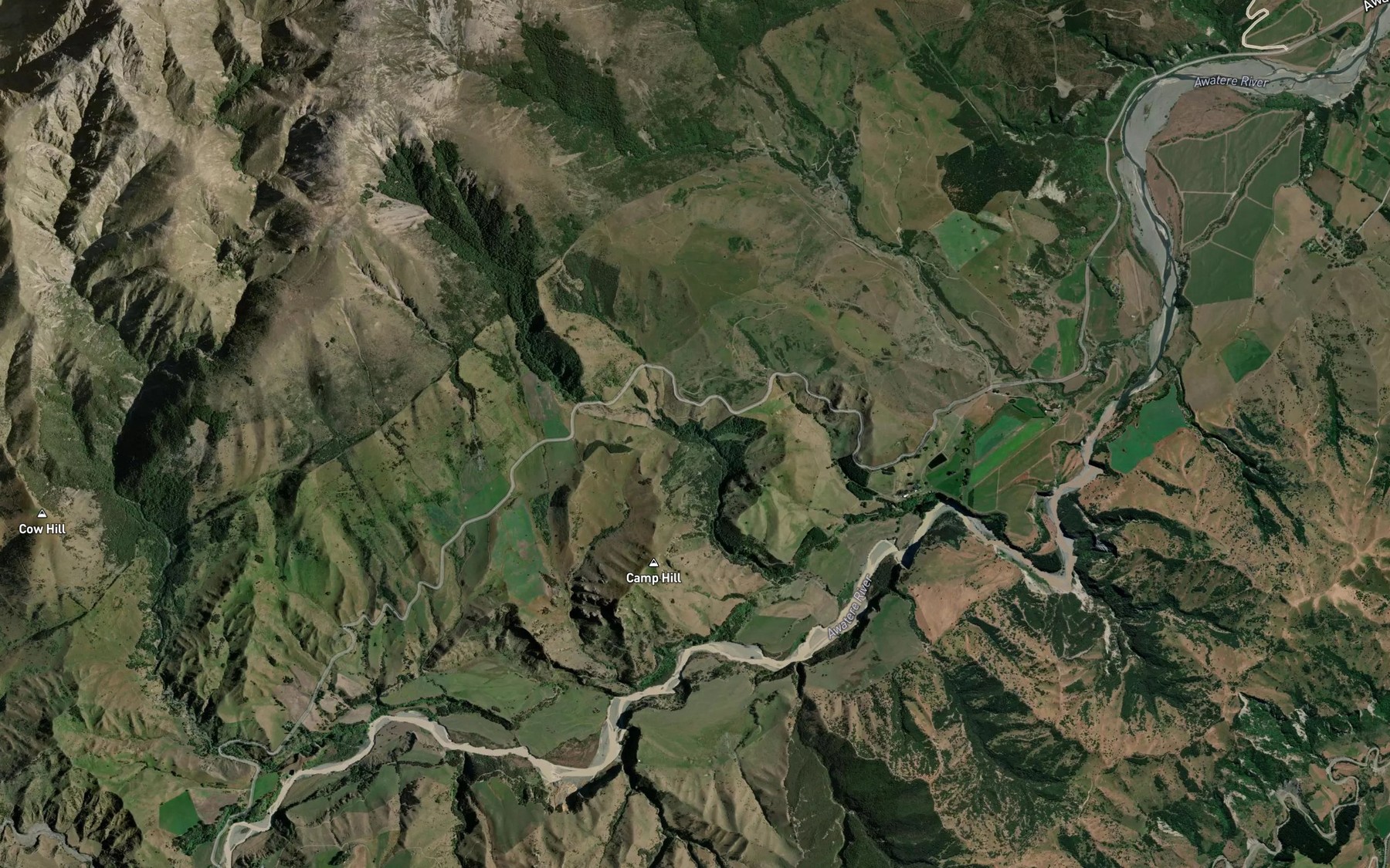 Satellite map of the Fuchsia Creek