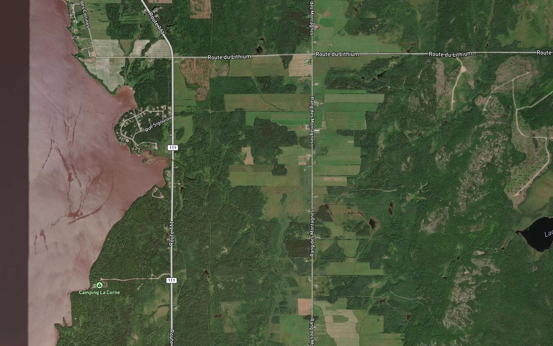 Satellite map of the Ruisseau Moreau