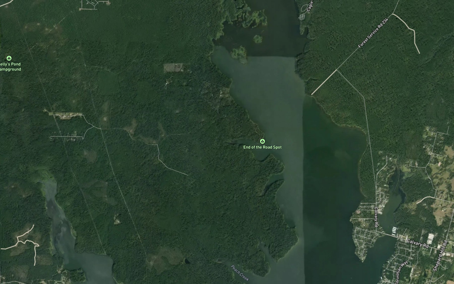 Satellite map of the South Branch
