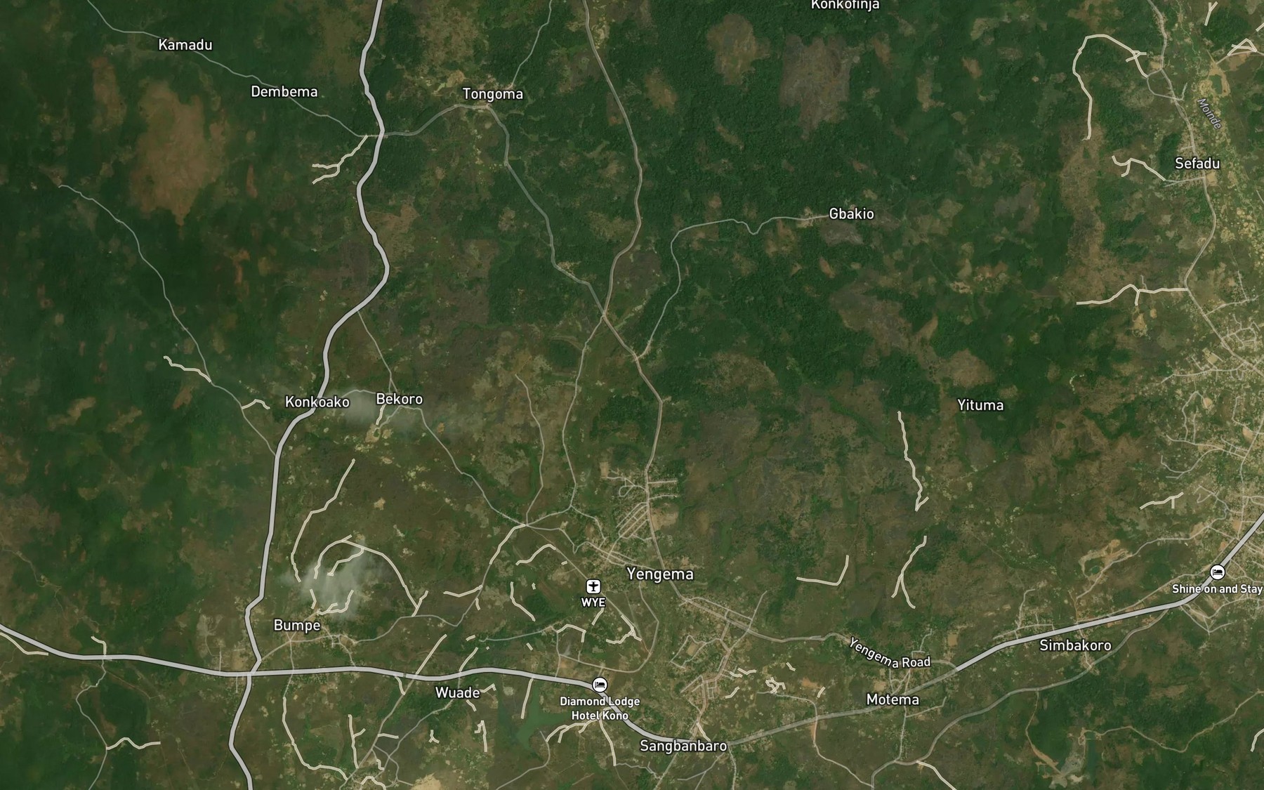 Satellite map of the Pampayi