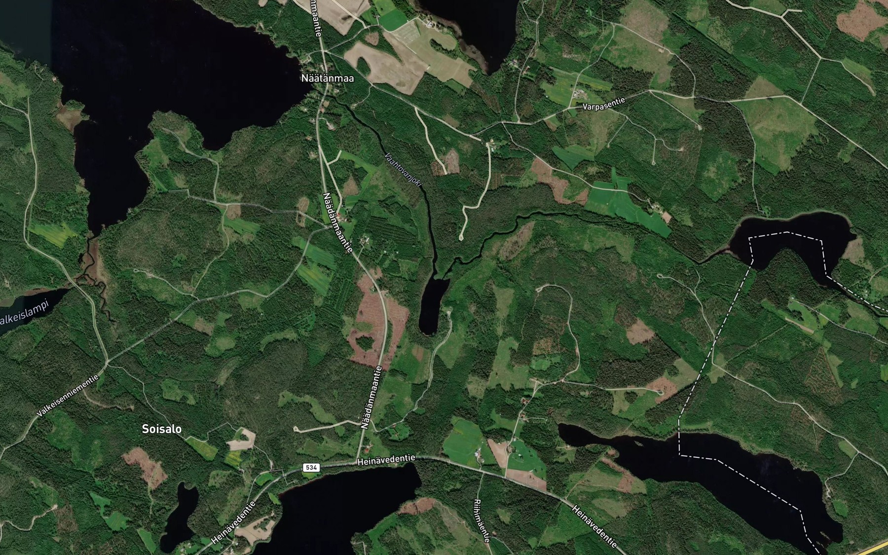 Satellite map of the Varpasenjoki