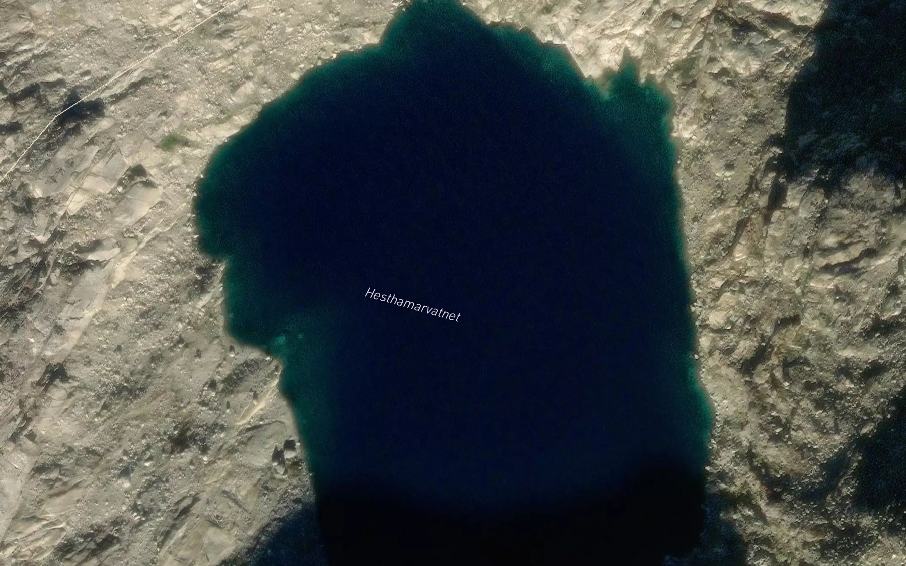 Satellite map of the Hesthamarvatnet