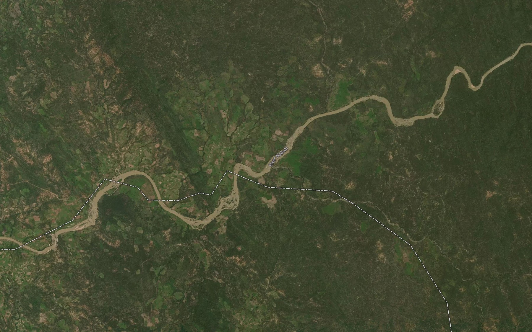 Satellite map of the River Dushe