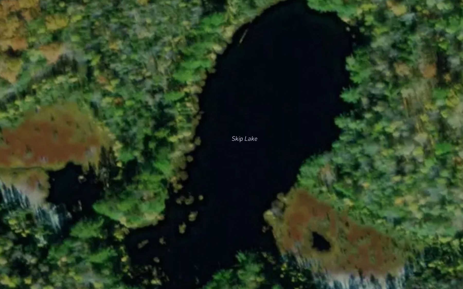 Satellite map of the Skip Lake