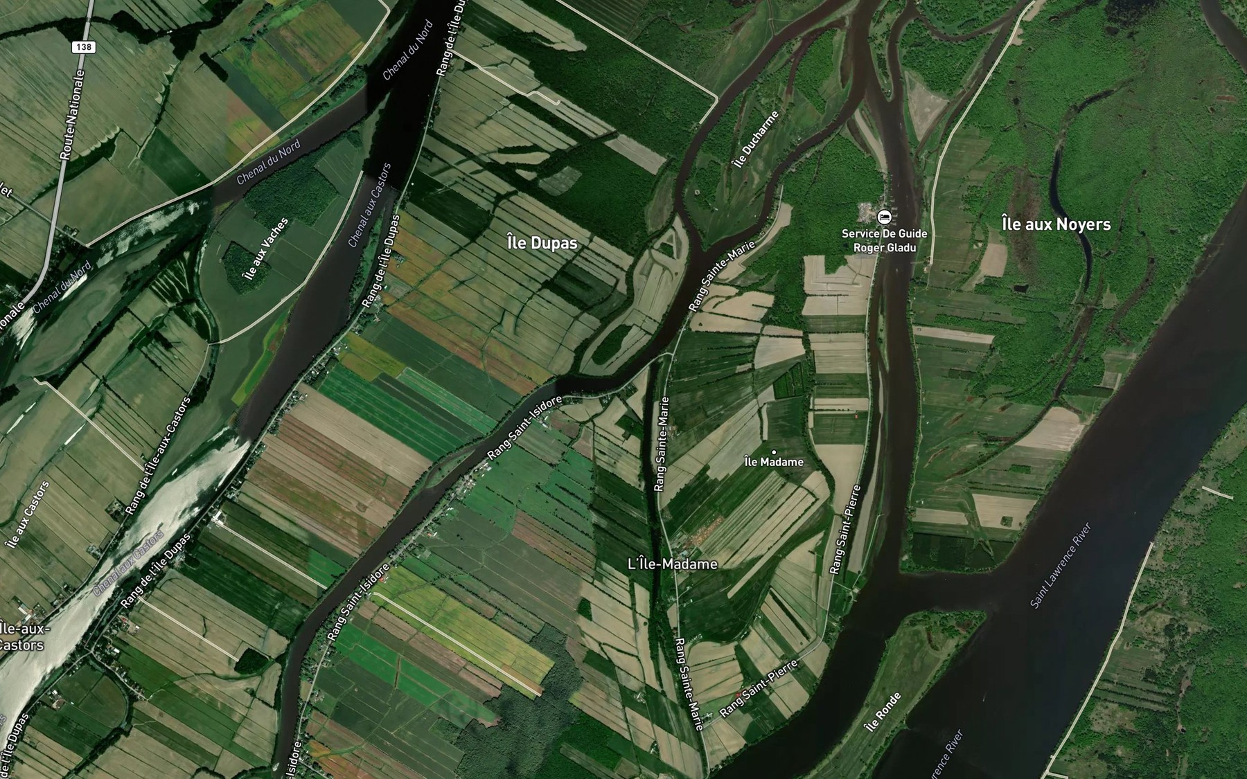 Satellite map of the Ruisseau Lavigne
