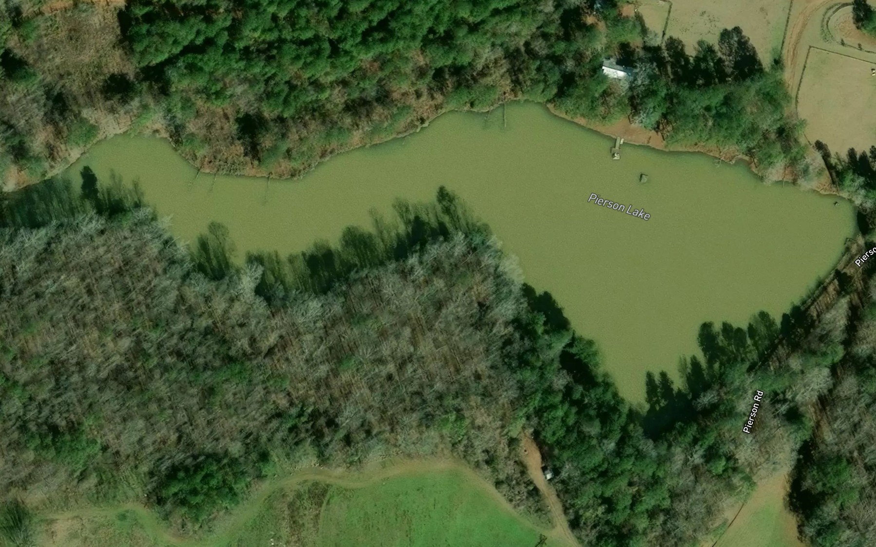 Satellite map of the Pierson Lake