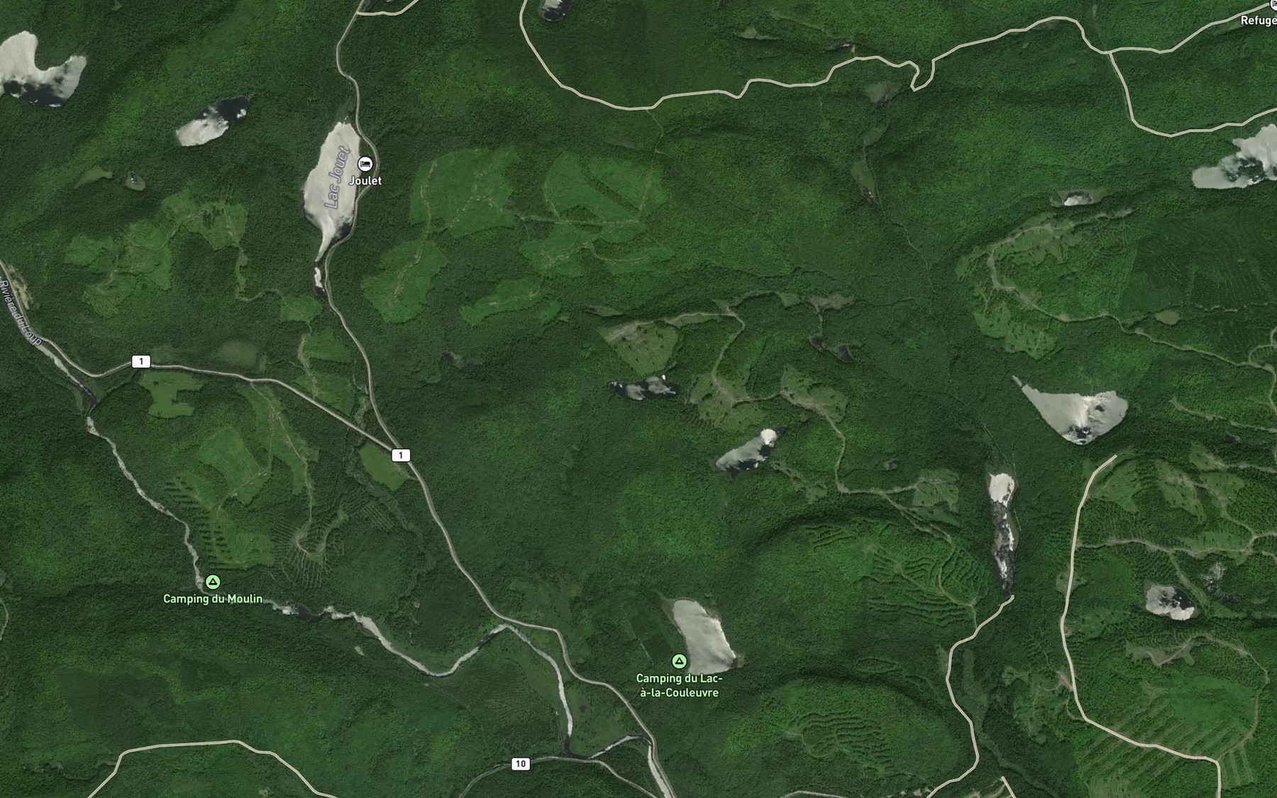 Satellite map of the Lac de la Bernache