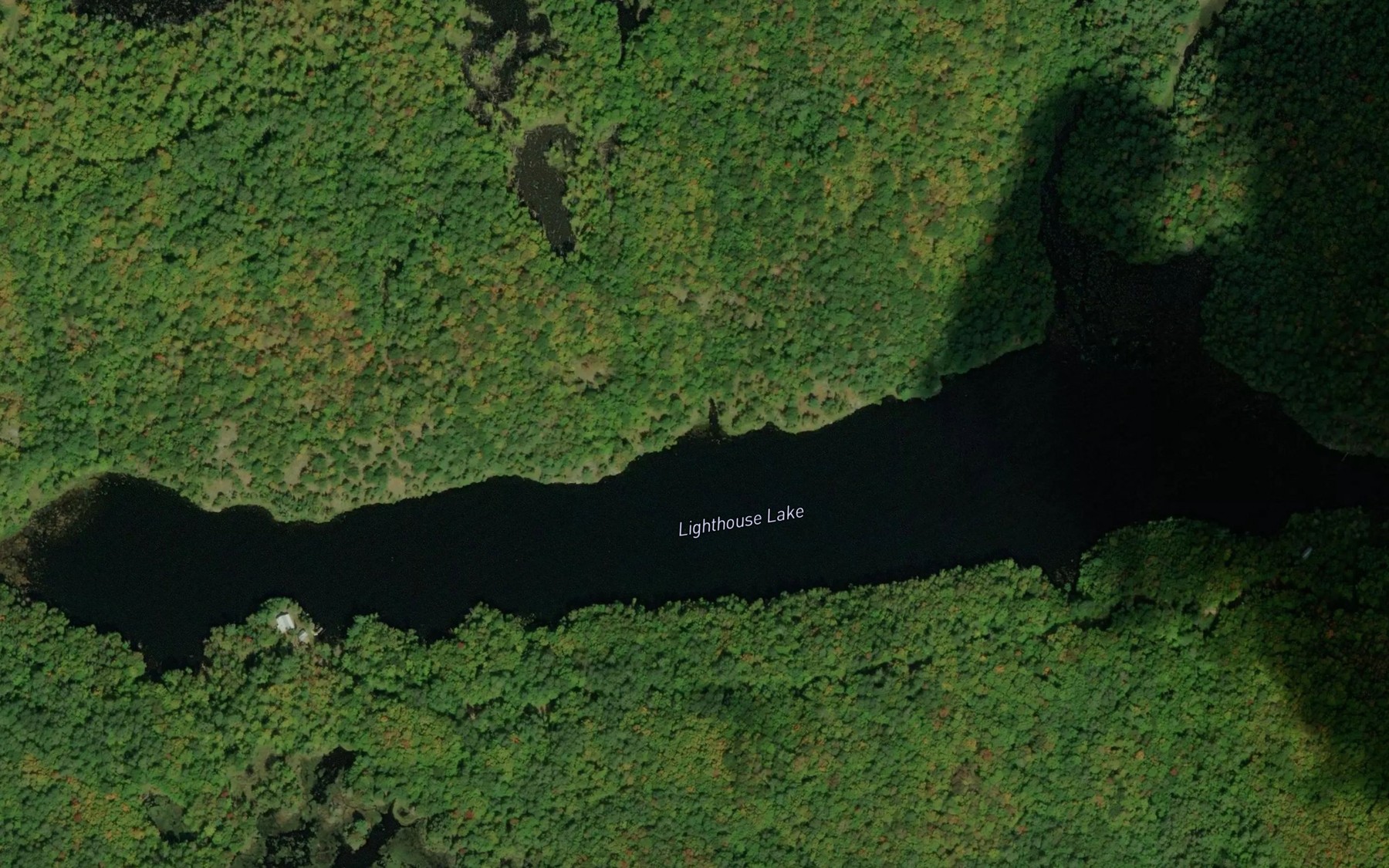 Satellite map of the Lighthouse Lake