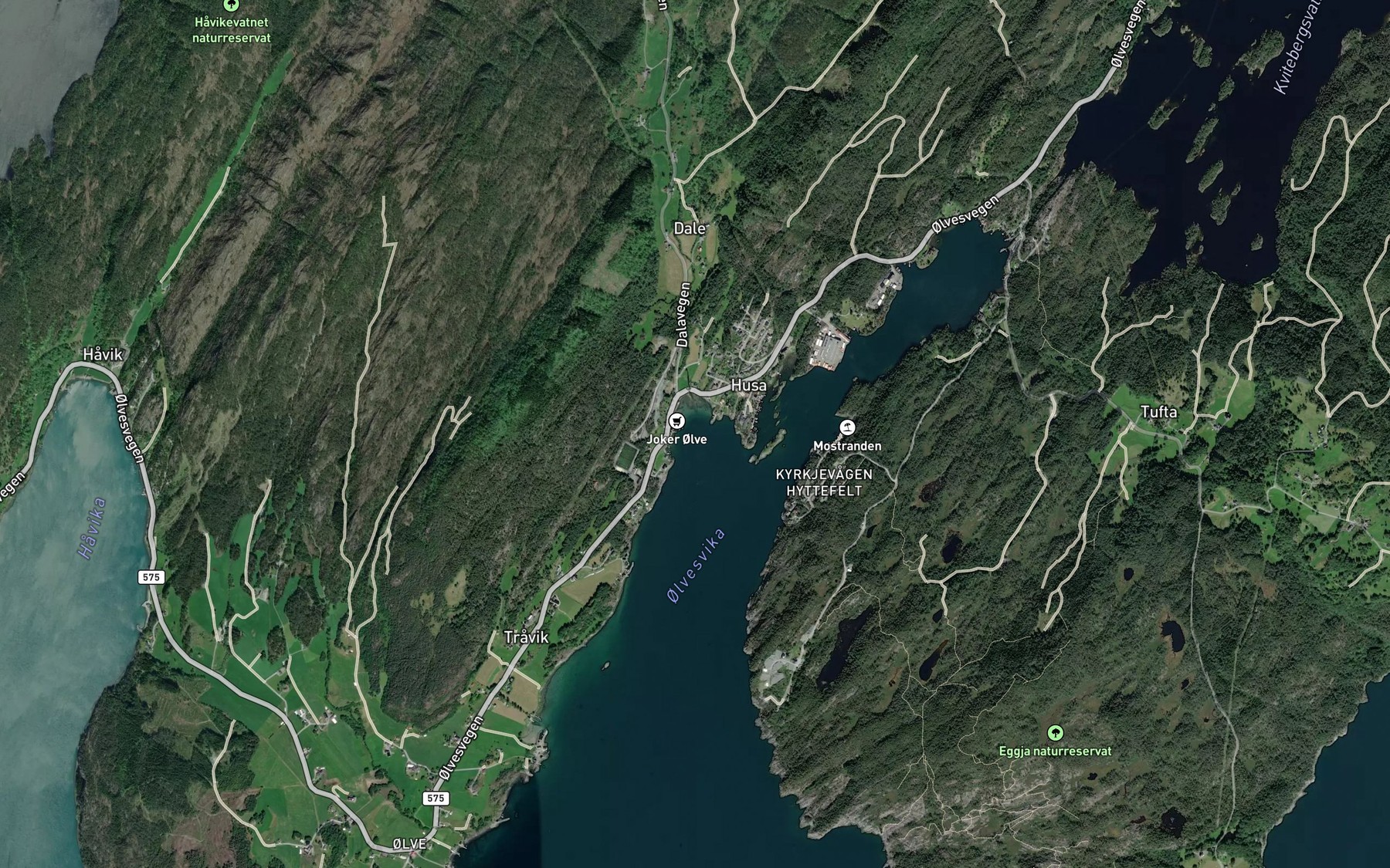 Satellite map of the Olvesvika