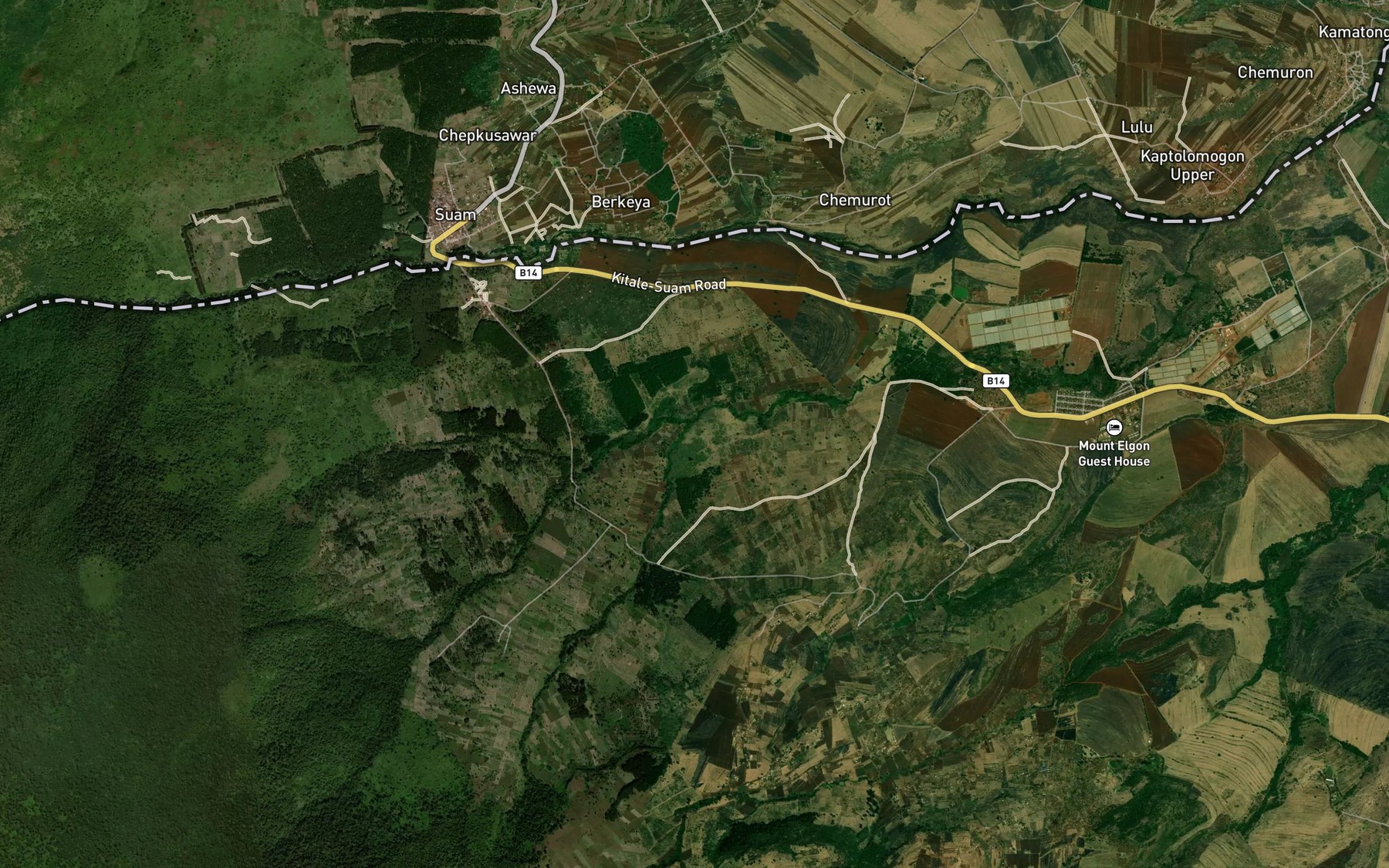 Satellite map of the Kaboroa