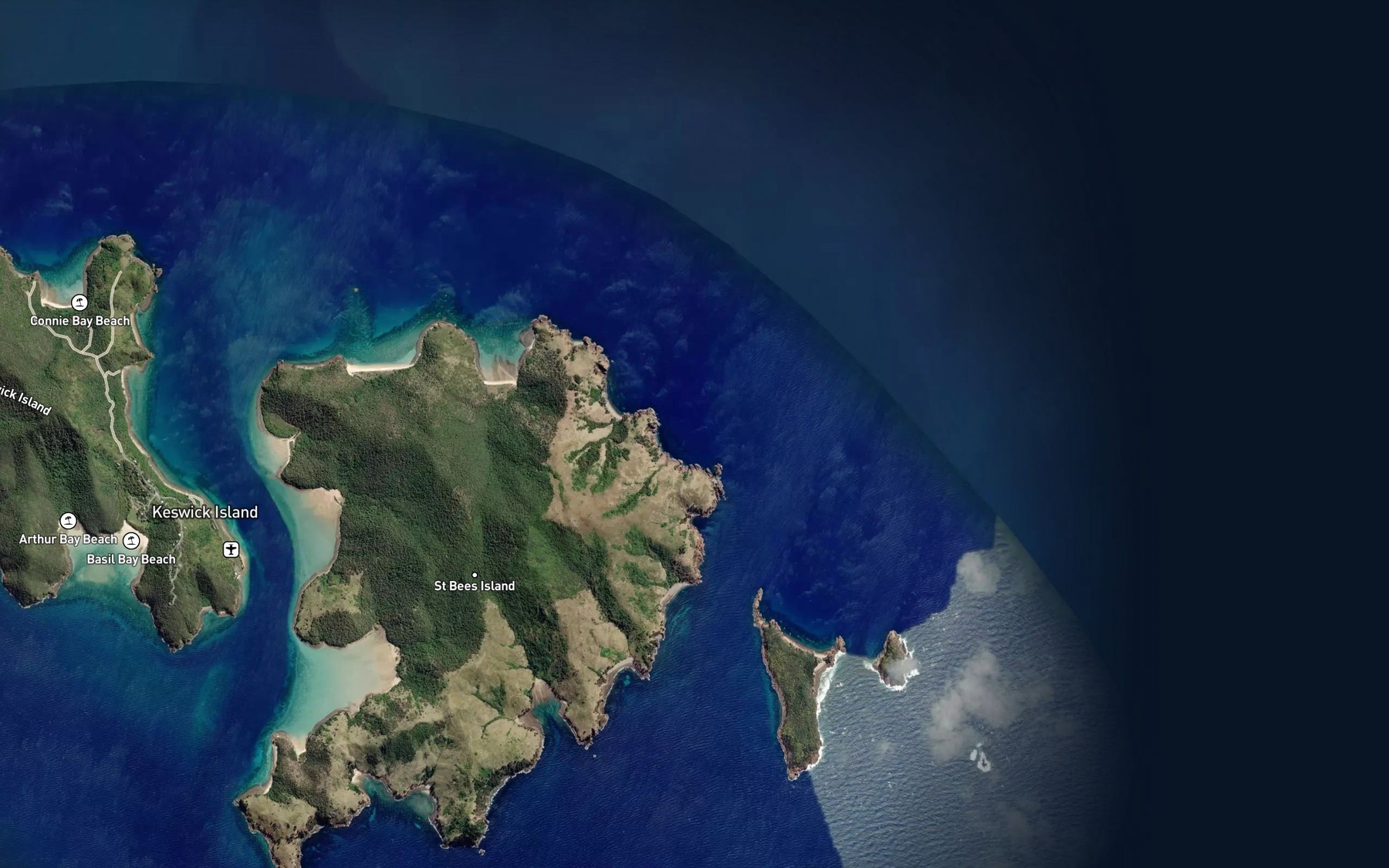 Satellite map of the Wool Bay