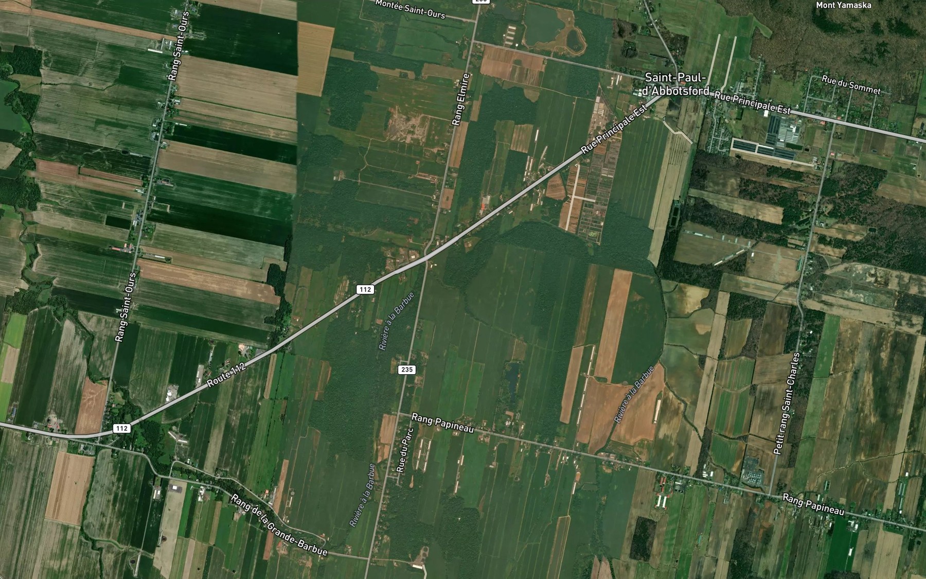 Satellite map of the Ruisseau Rainville