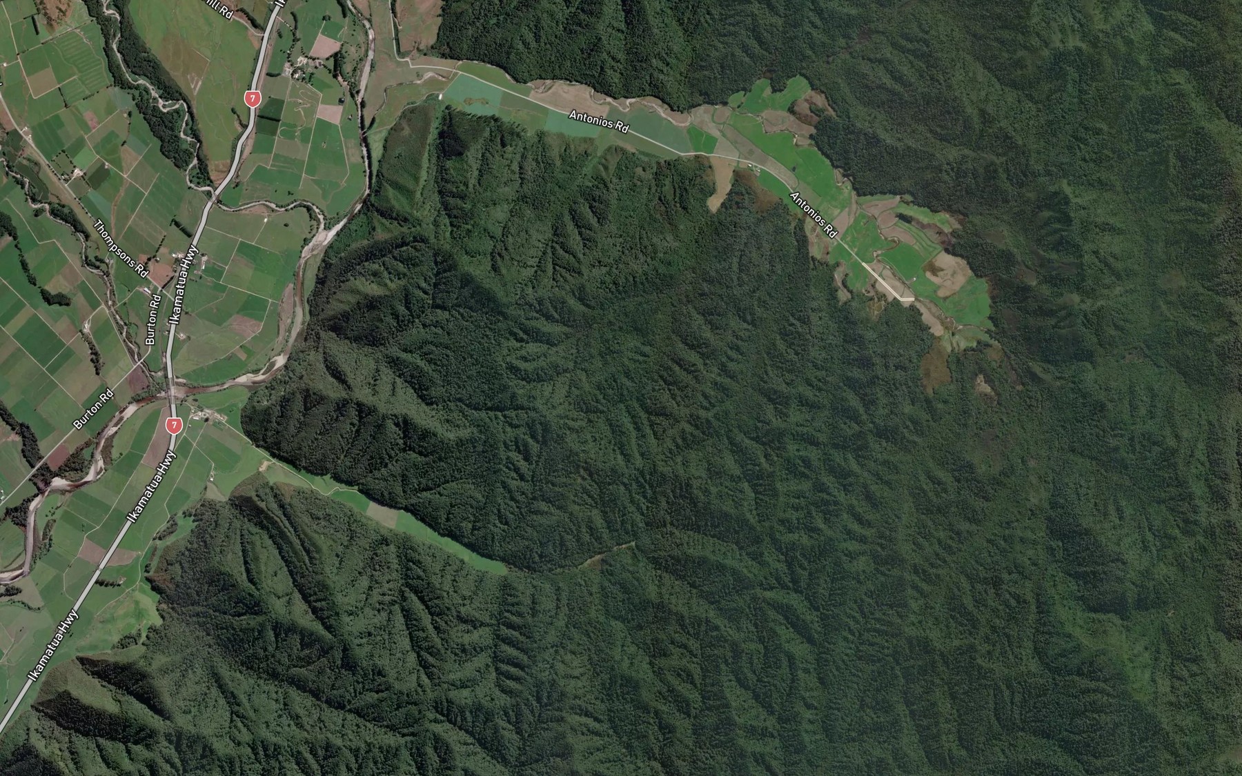 Satellite map of the Flower Creek