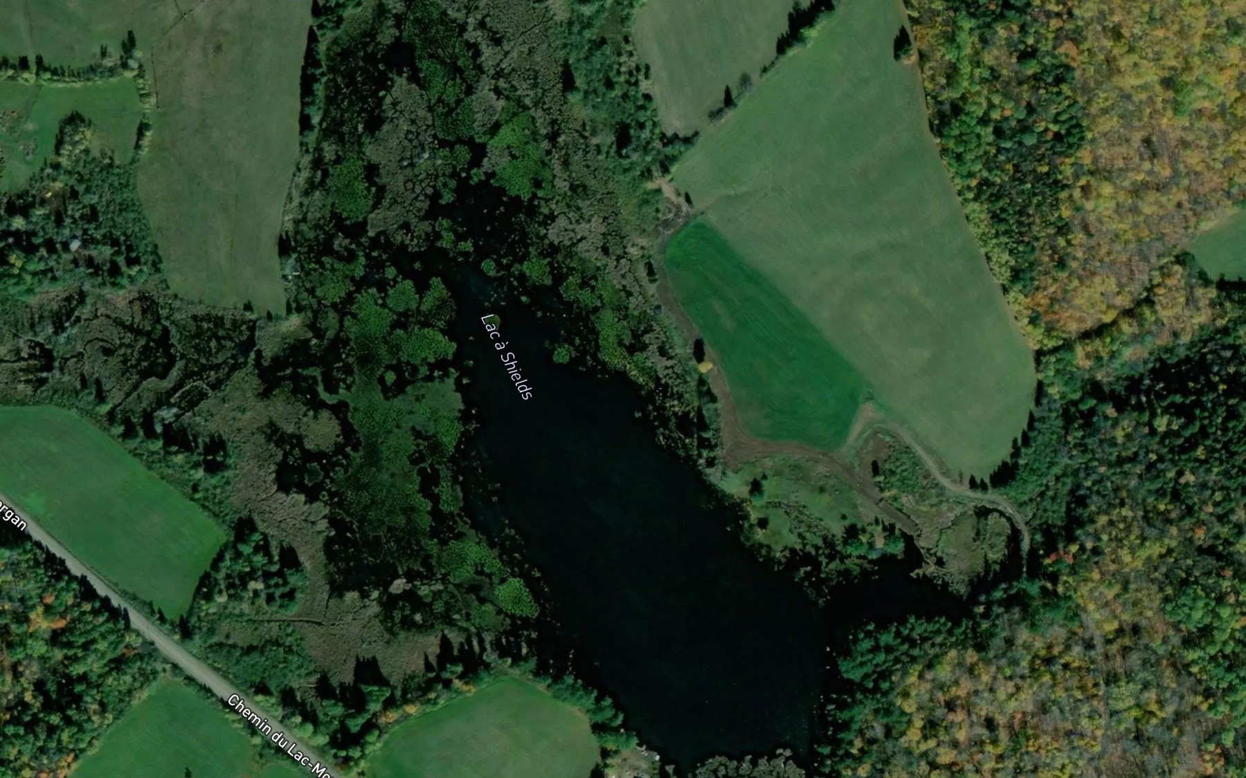 Satellite map of the Lac a Shields