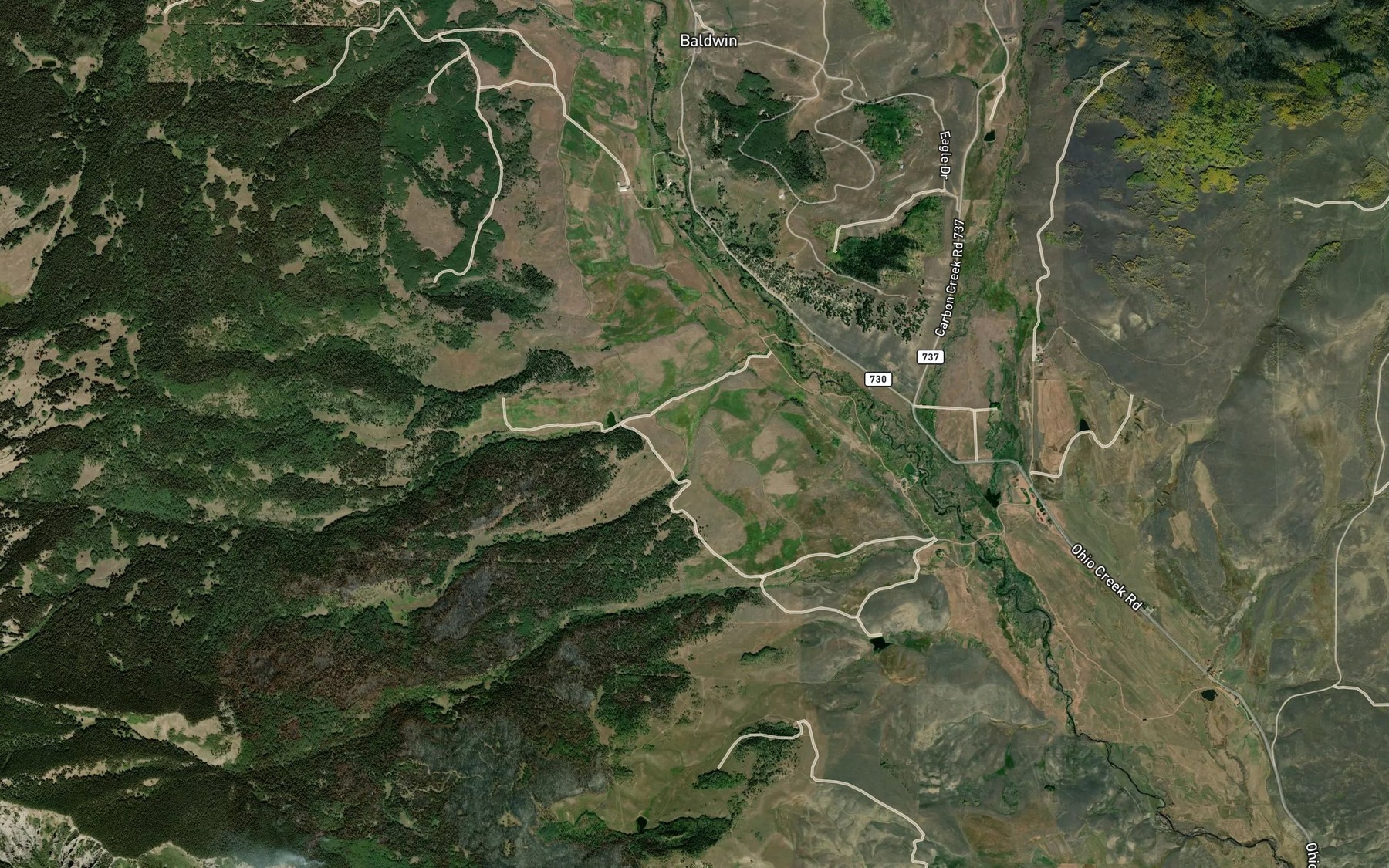 Satellite map of the Acme Ditch
