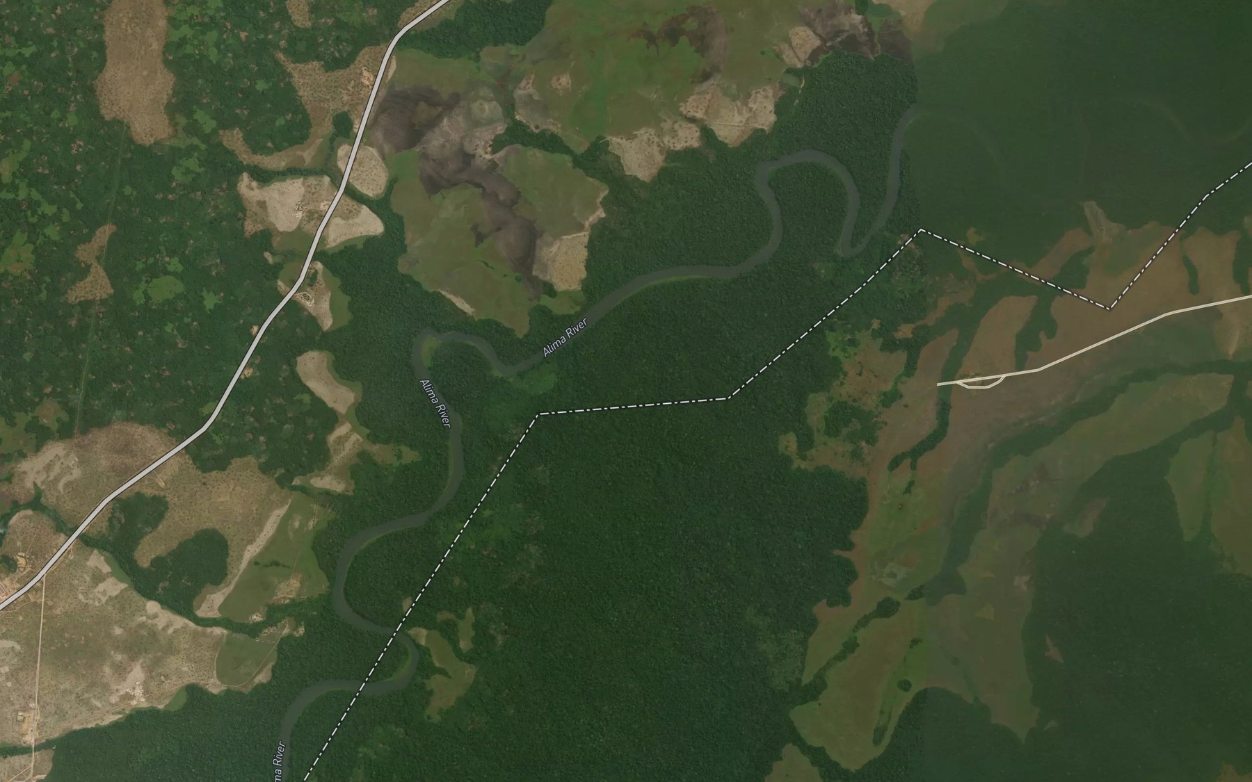 Satellite map of the Iekoulou