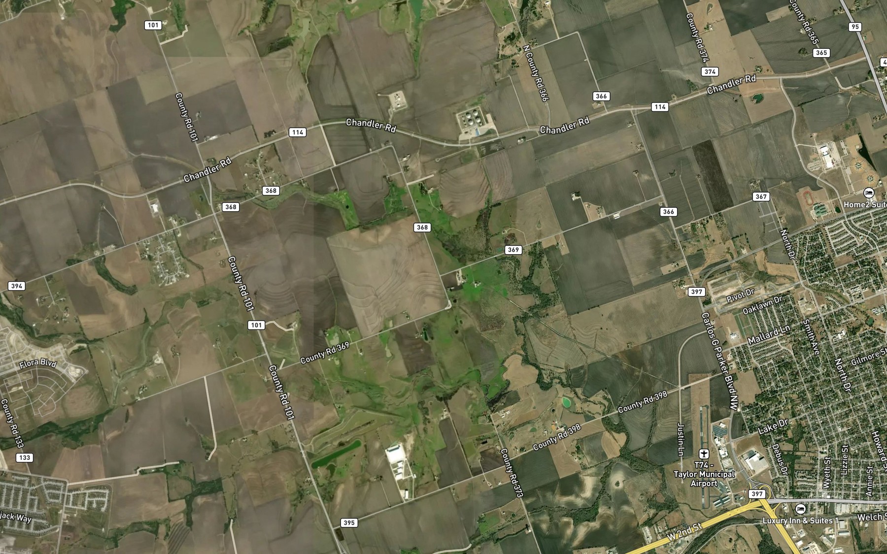 Satellite map of the Wilson Spring