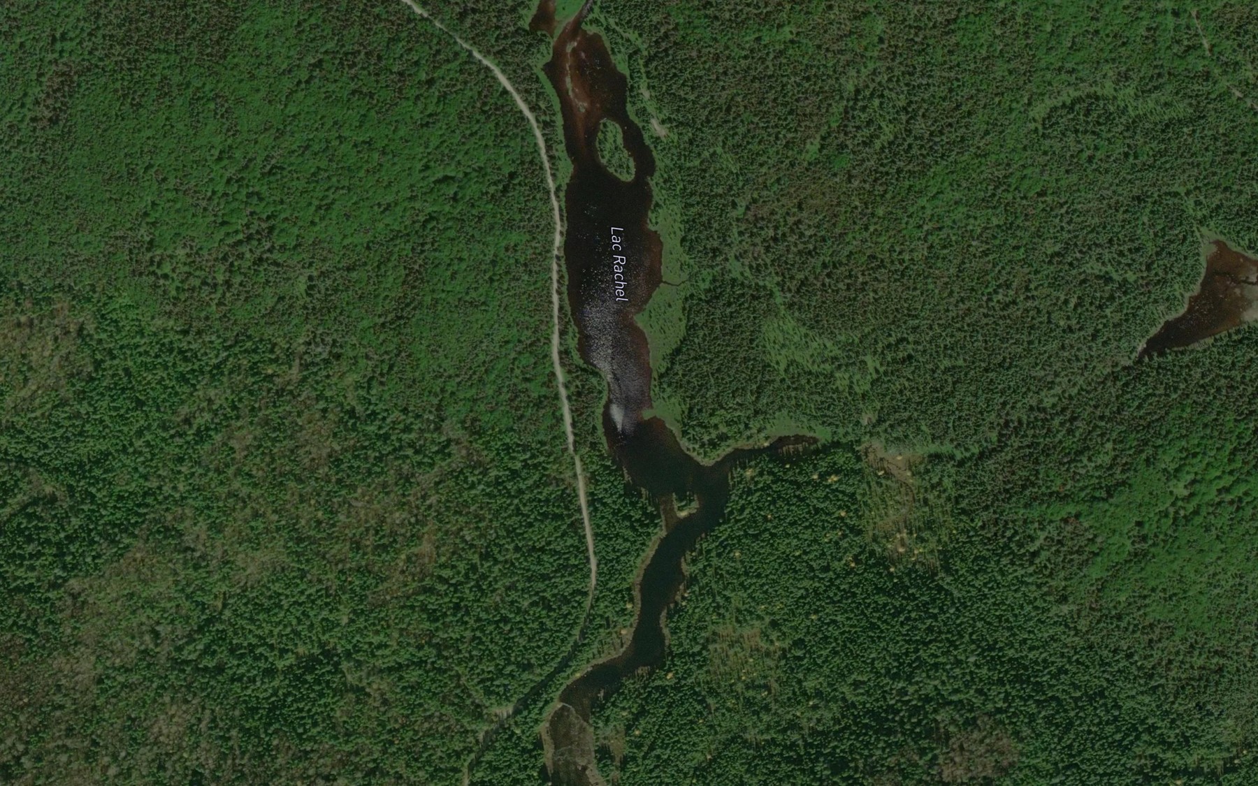 Satellite map of the Lac Rachel