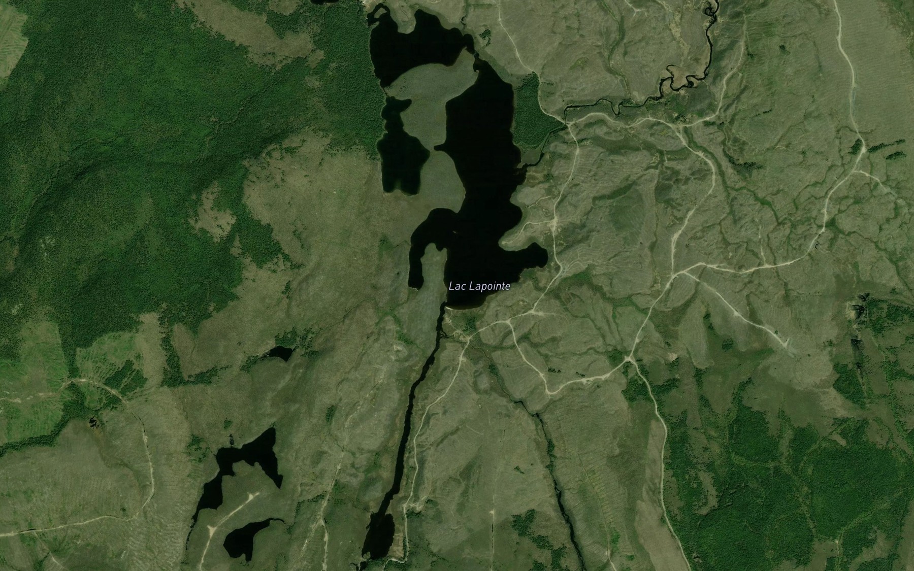 Satellite map of the Lac Lapointe