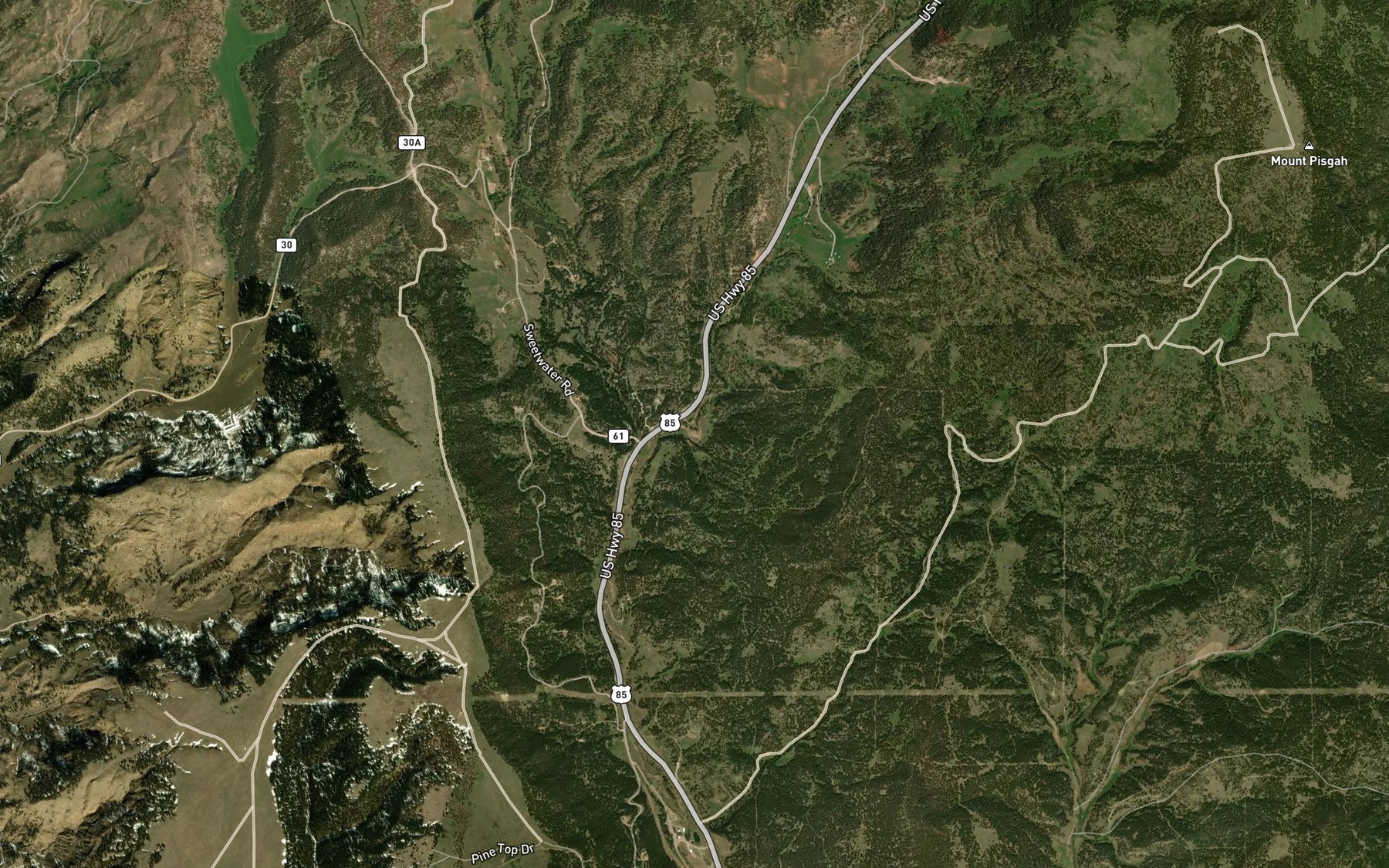 Satellite map of the Salt Spring