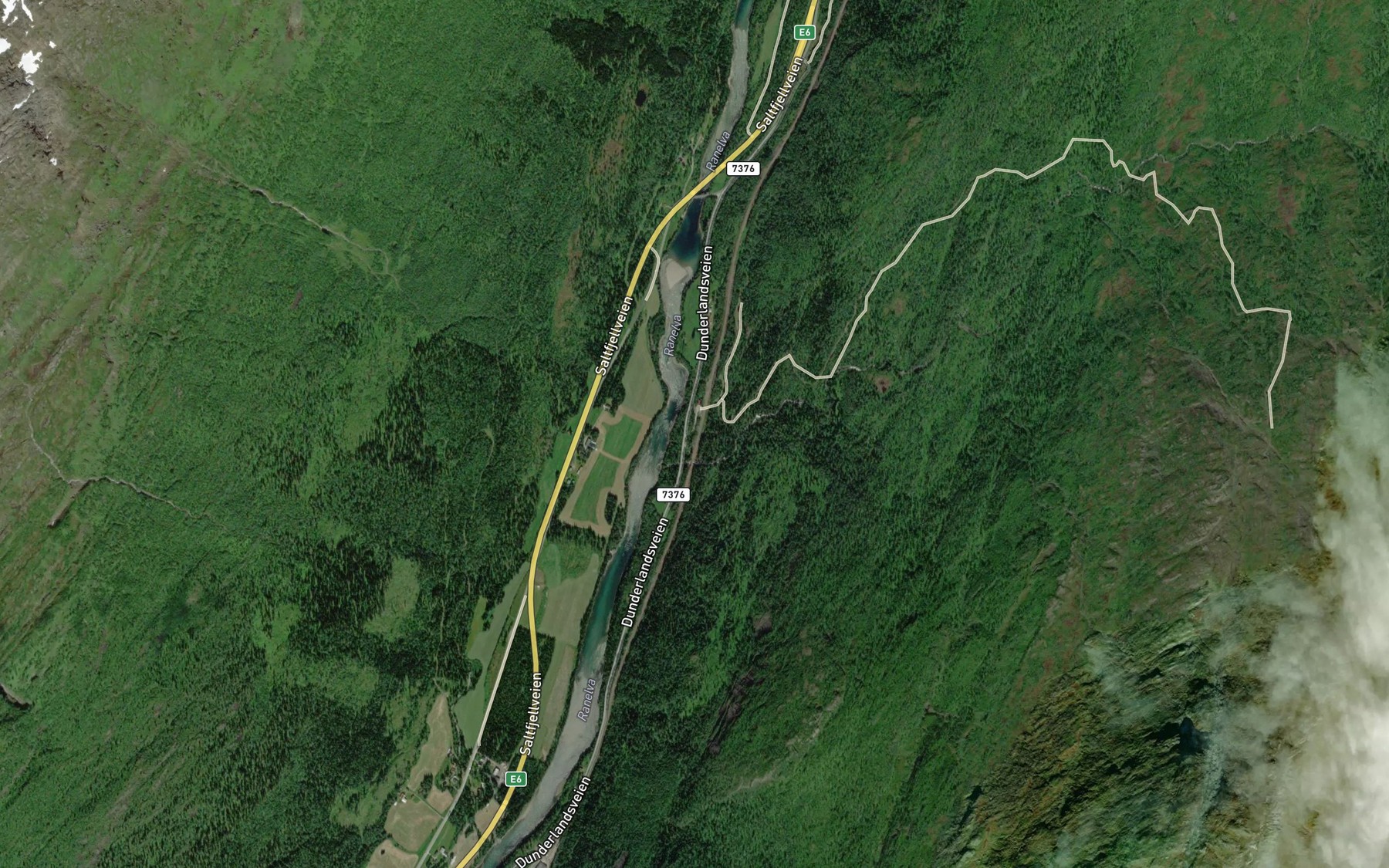 Satellite map of the Molnhusbekken