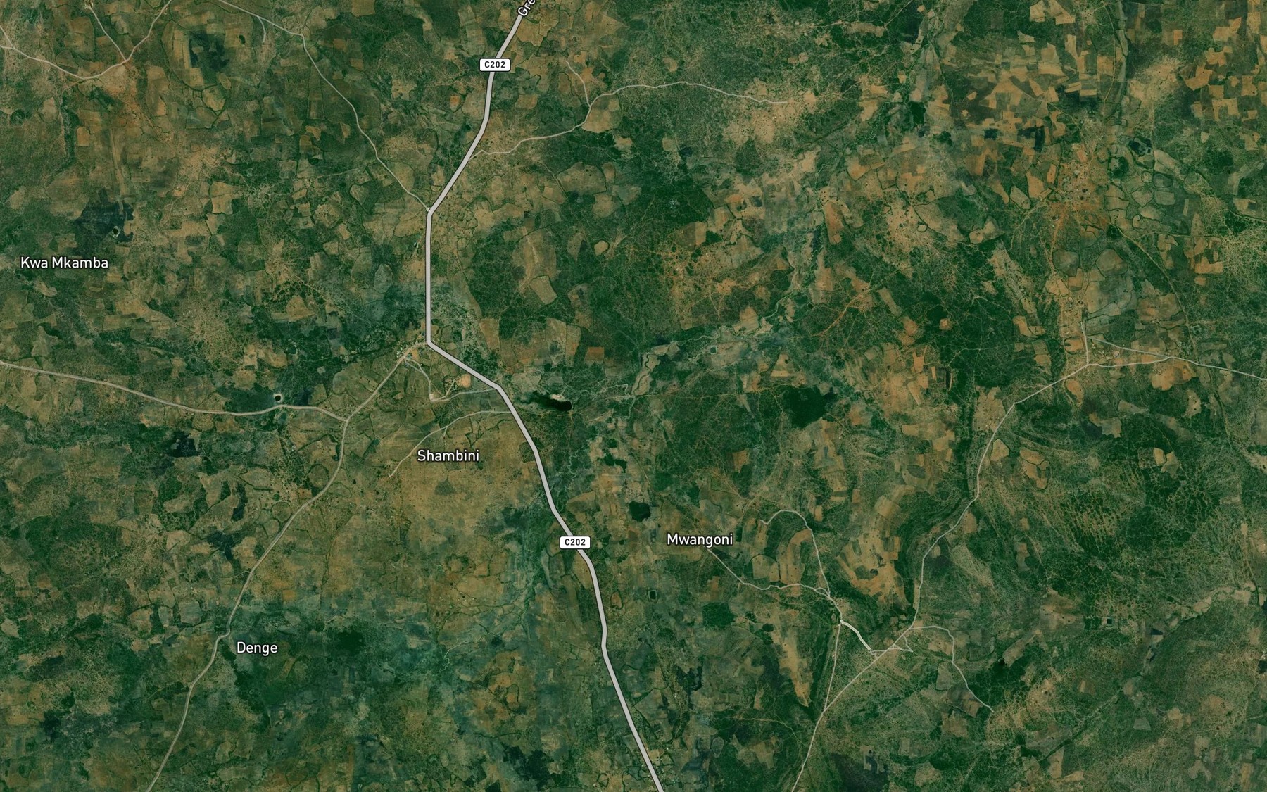 Satellite map of the Madadua
