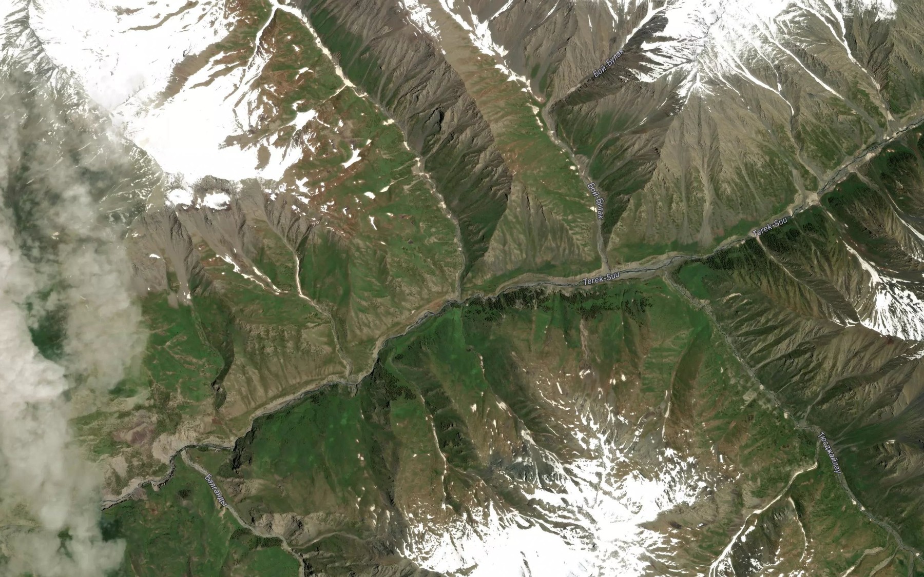 Satellite map of the Aykashka