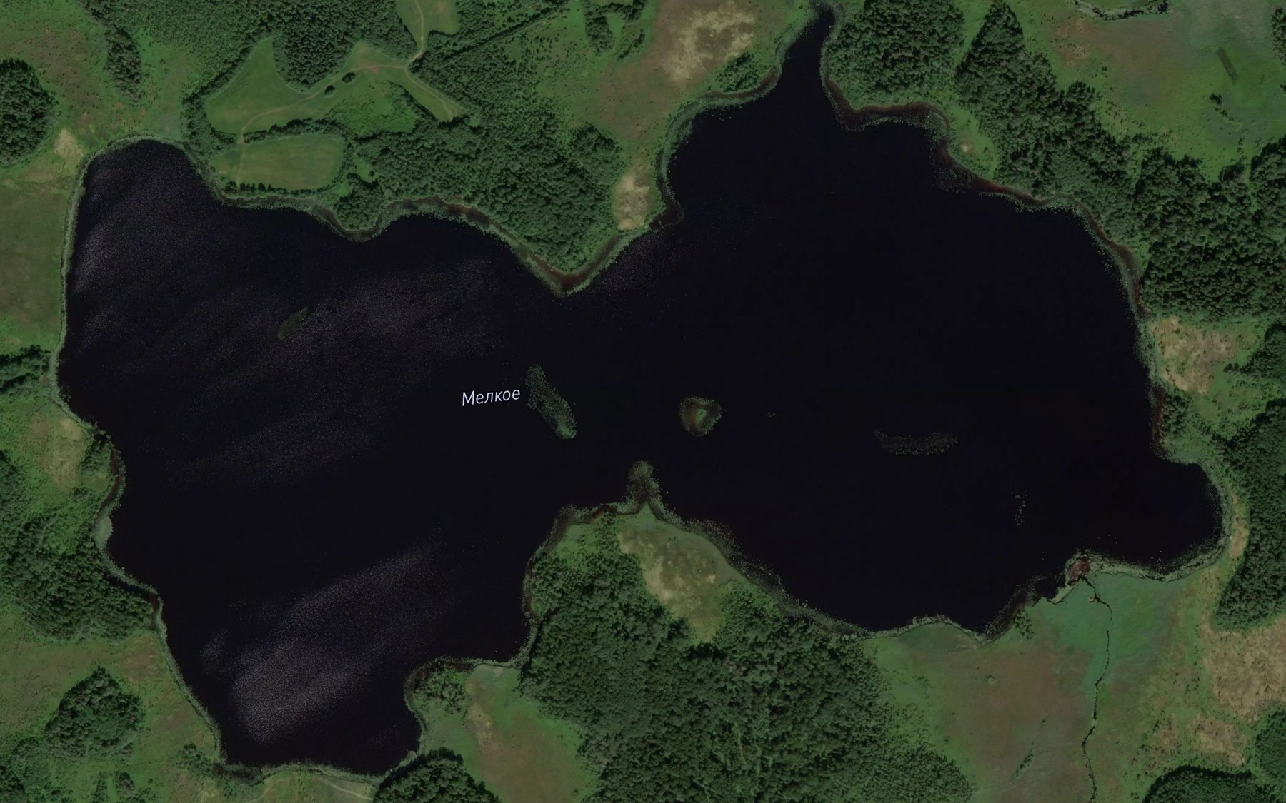 Satellite map of the Ozero Melkoye