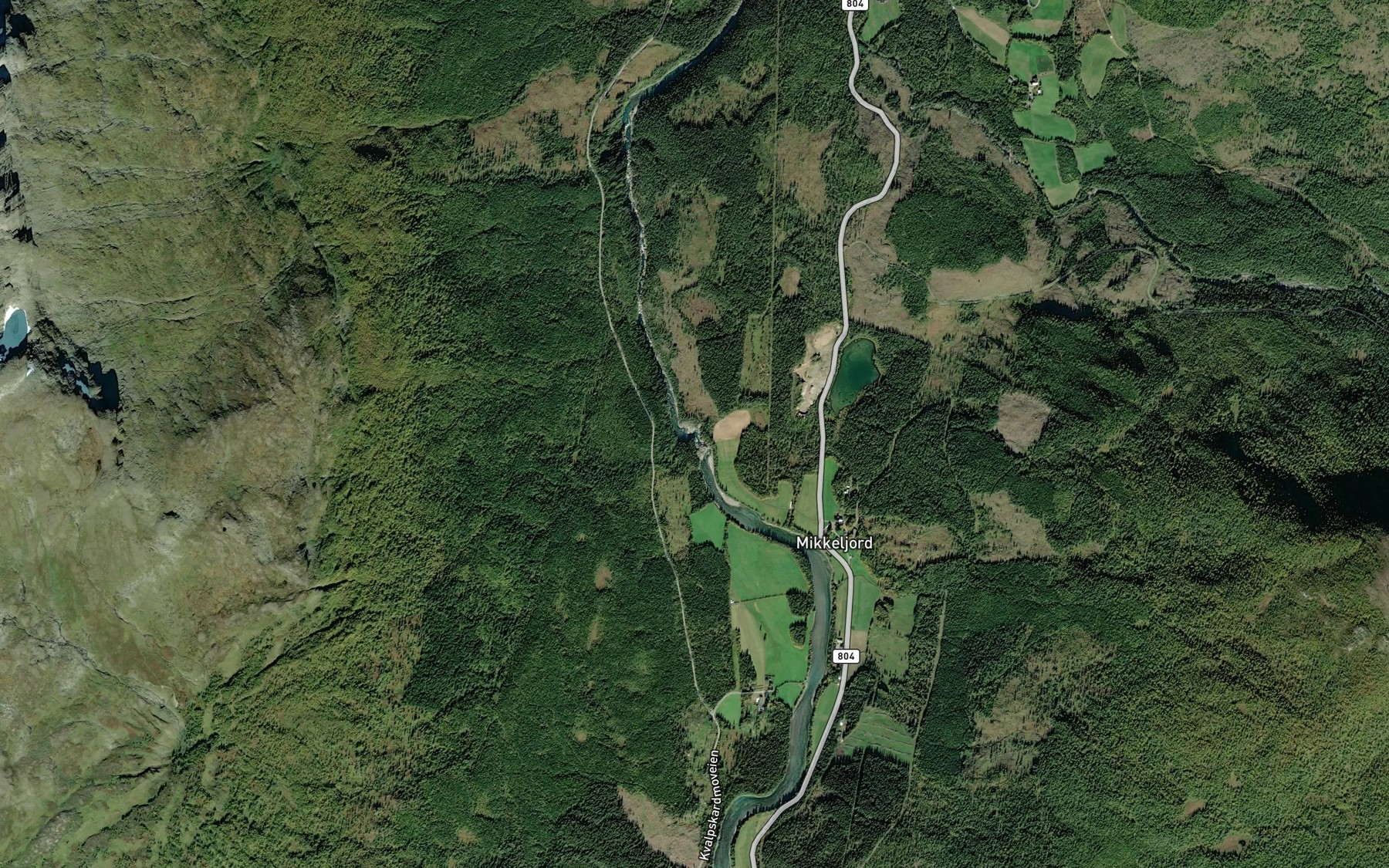Satellite map of the Mikkeljordforsen
