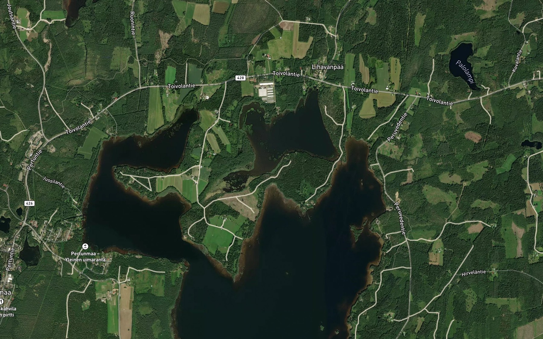 Satellite map of the Ketveneenlahti