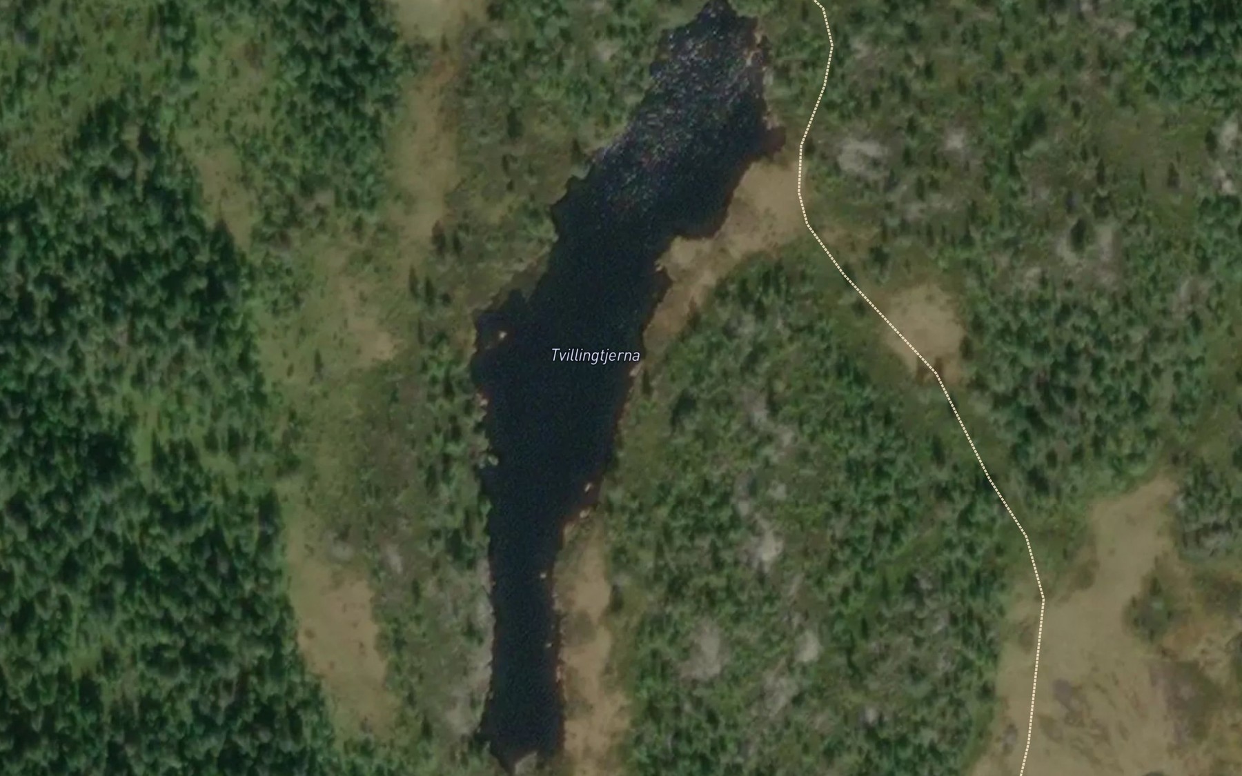 Satellite map of the Tvillingtjerna