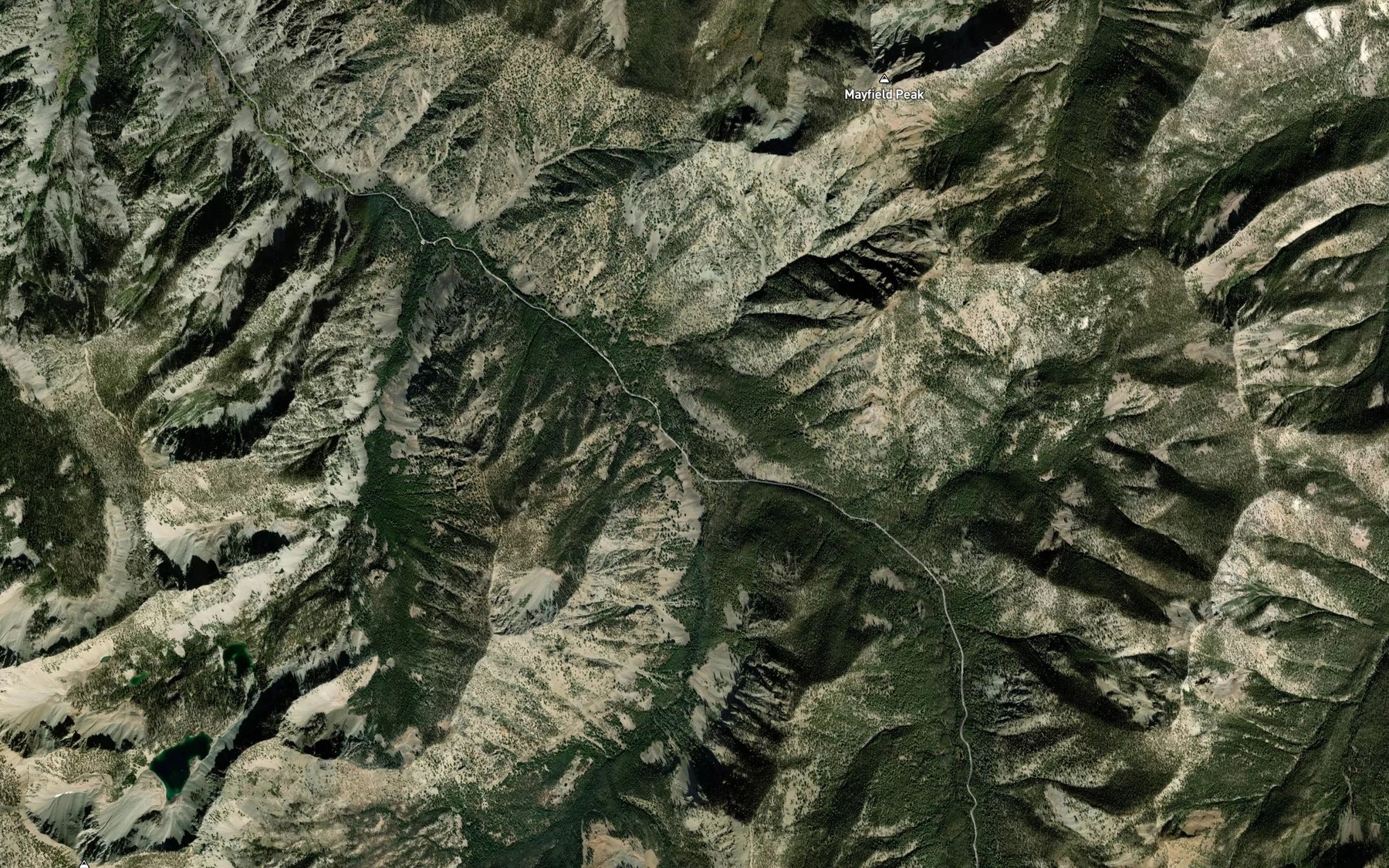 Satellite map of the China Creek