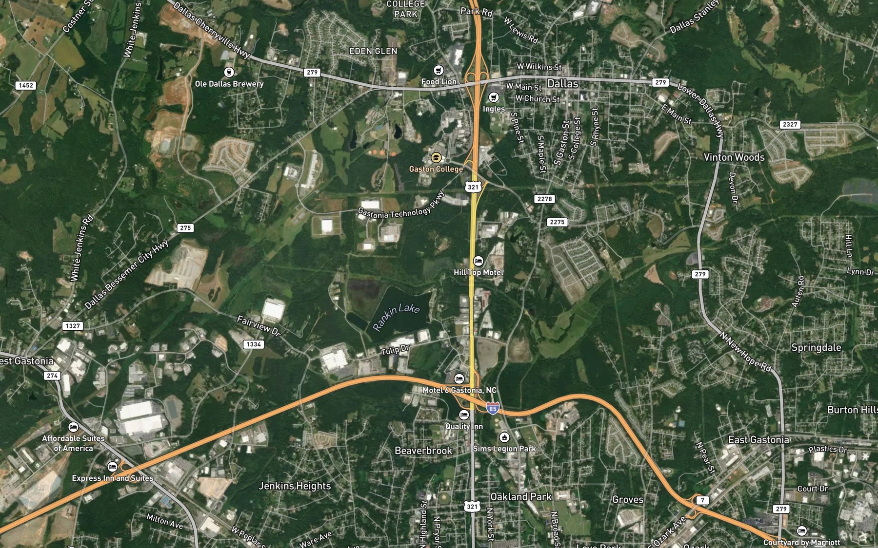 Satellite map of the Kaglor Branch