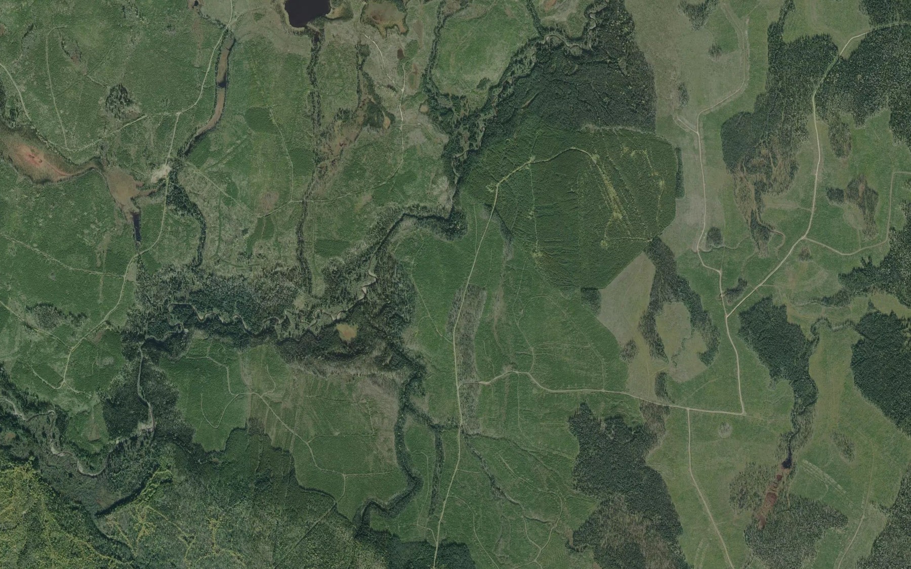 Satellite map of the Genevieve Creek