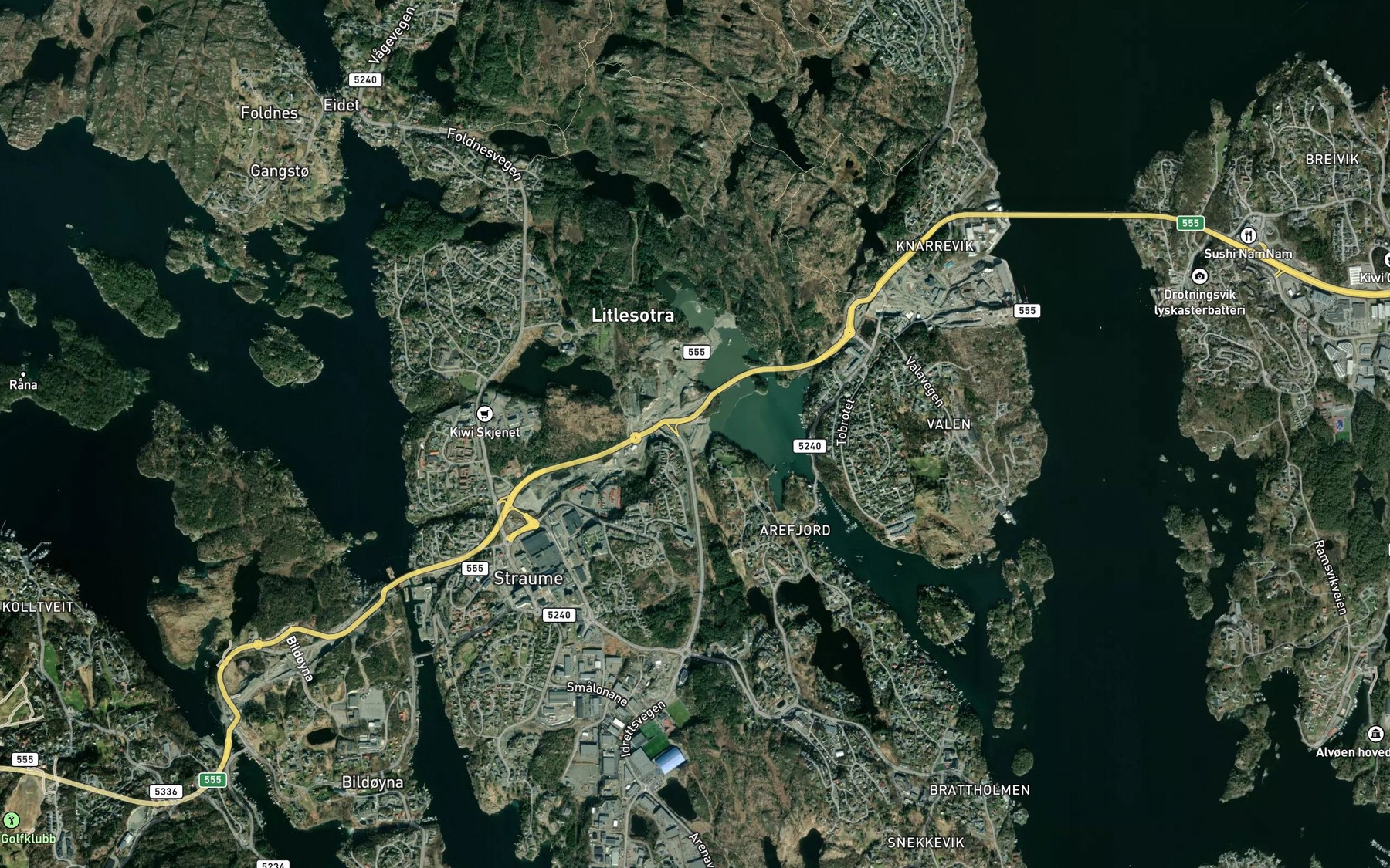 Satellite map of the Stekervika