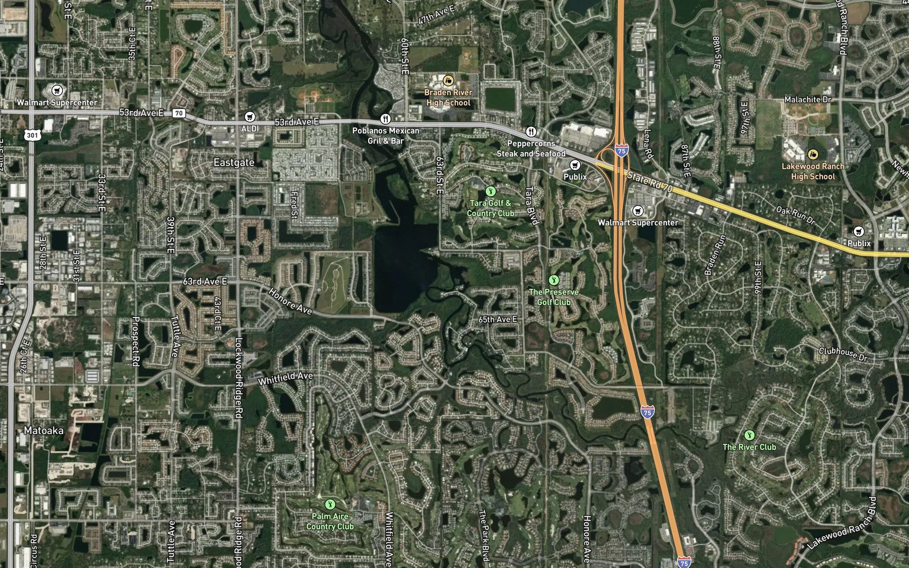Satellite map of the Rattlesnake Slough