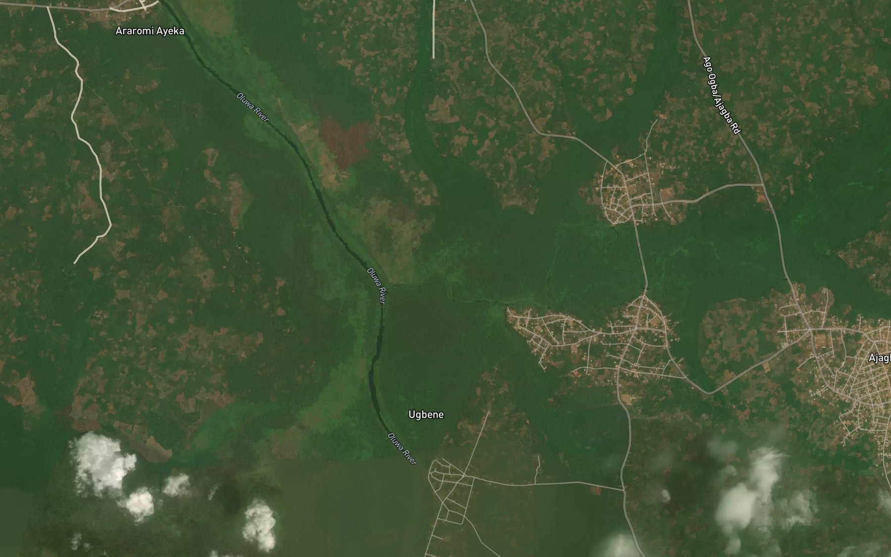 Satellite map of the River Otu
